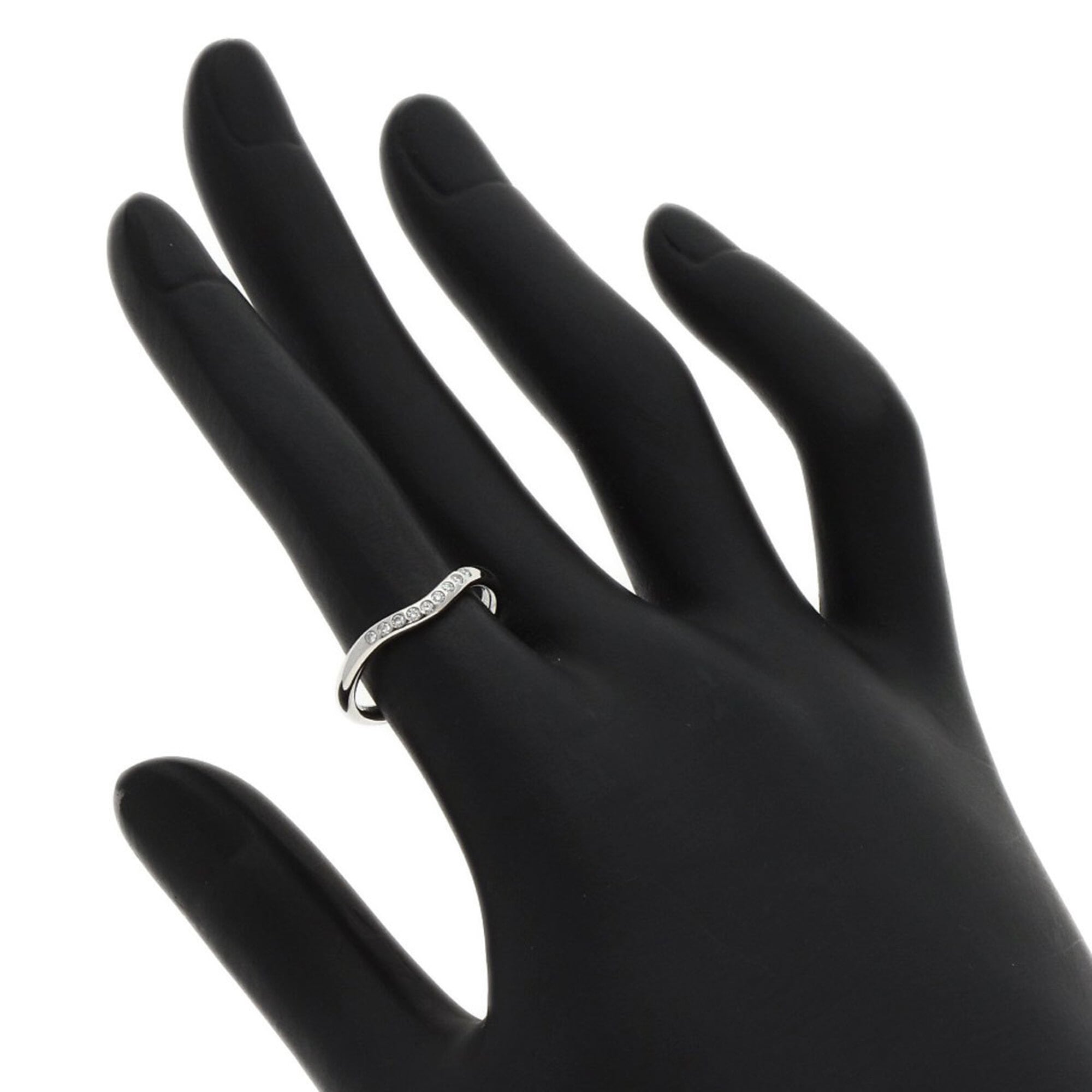 Tiffany Platinum Platinum 950 Band Ring (Pre-Owned)