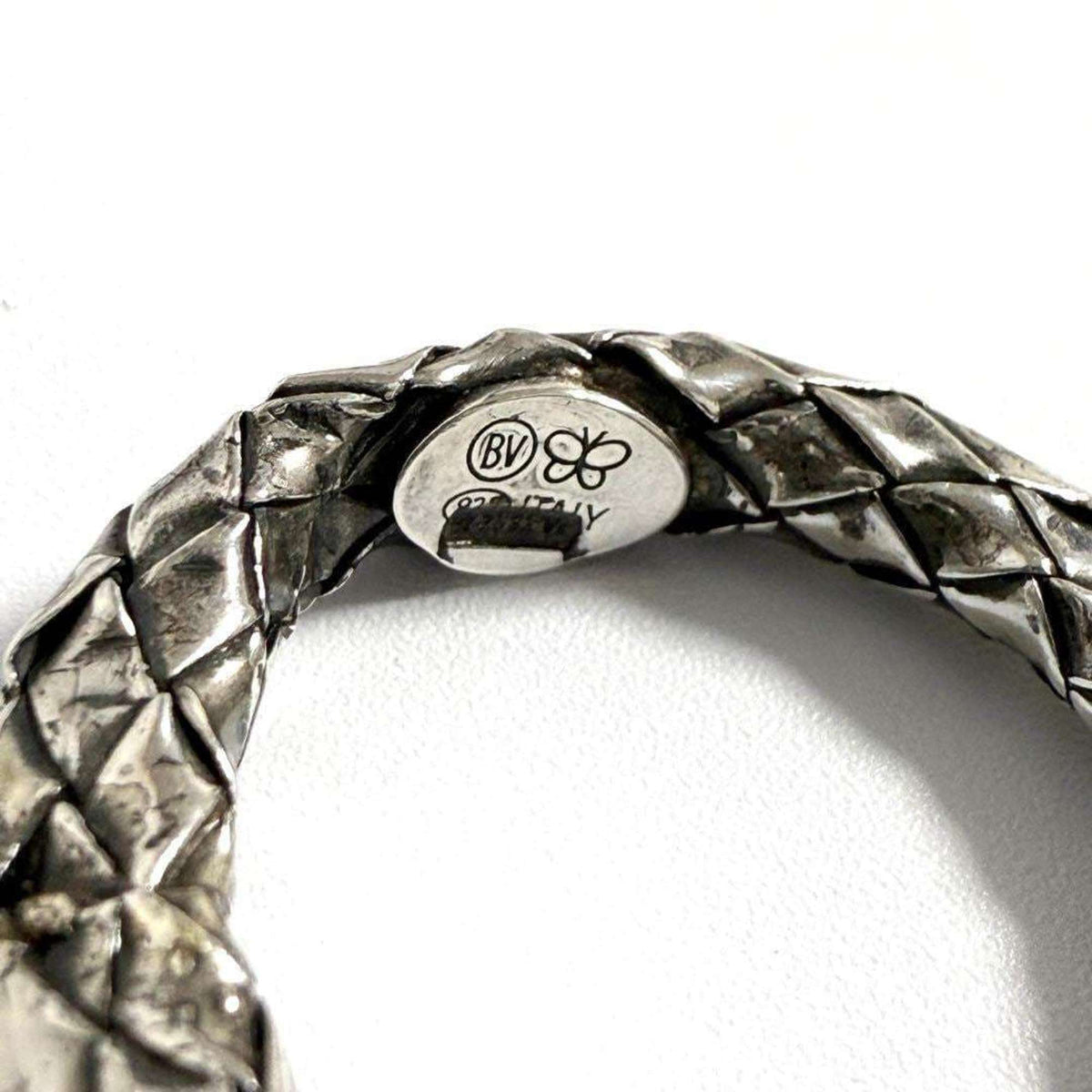 Bottega Veneta Silver 925 Band Ring (Pre-Owned)