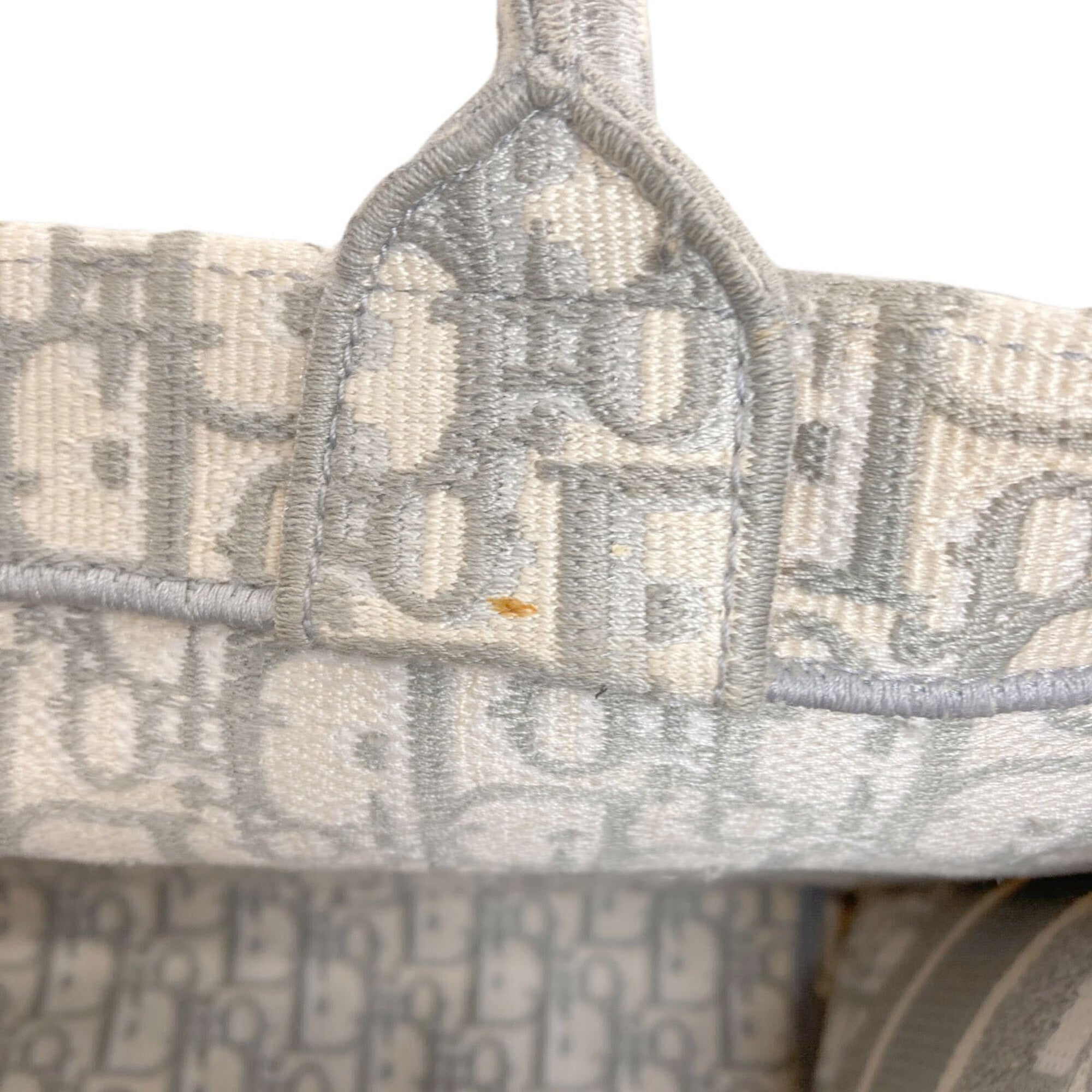 Christian Dior Gray Canvas Tote Bag (Pre-Owned)