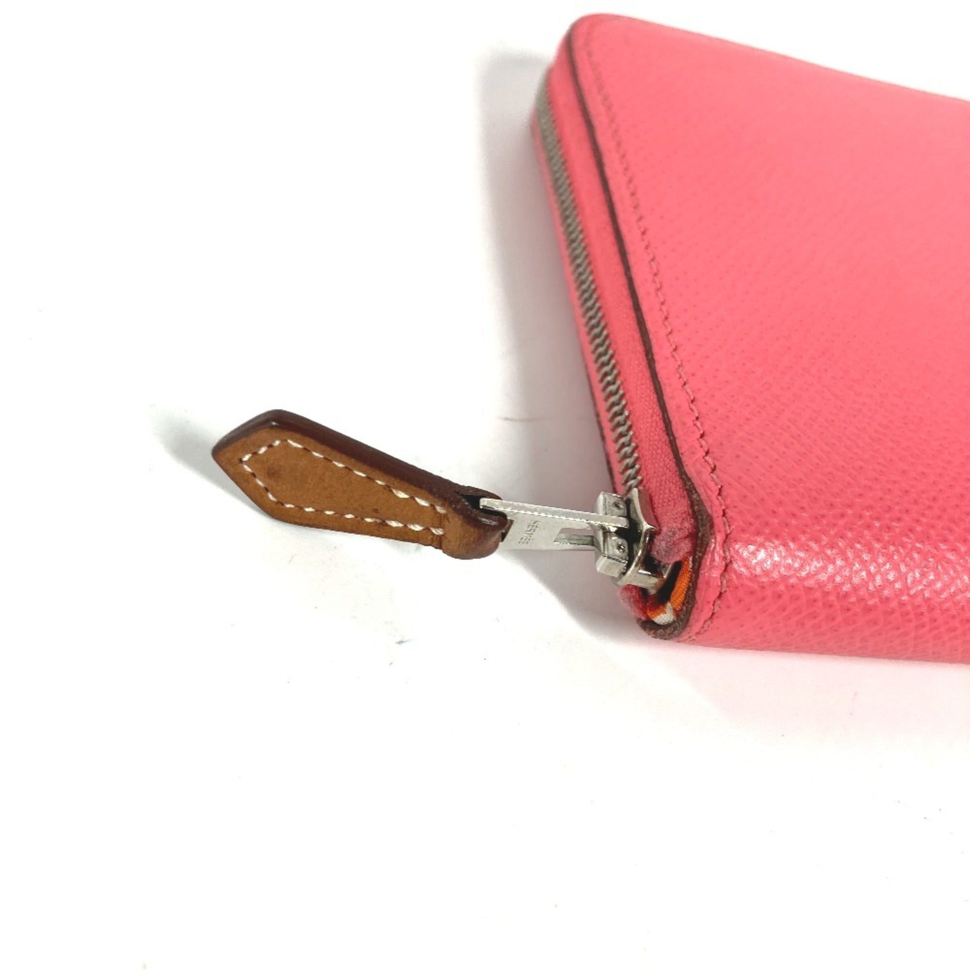 Hermes Silk'in Pink Epsom Leather Long Wallet (Bi-Fold) (Pre-Owned)