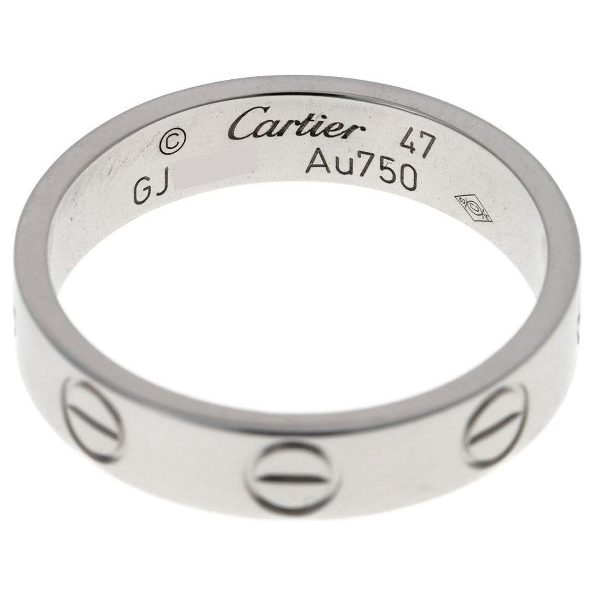 Cartier White Gold White Gold (18K) Band Ring (Pre-Owned)