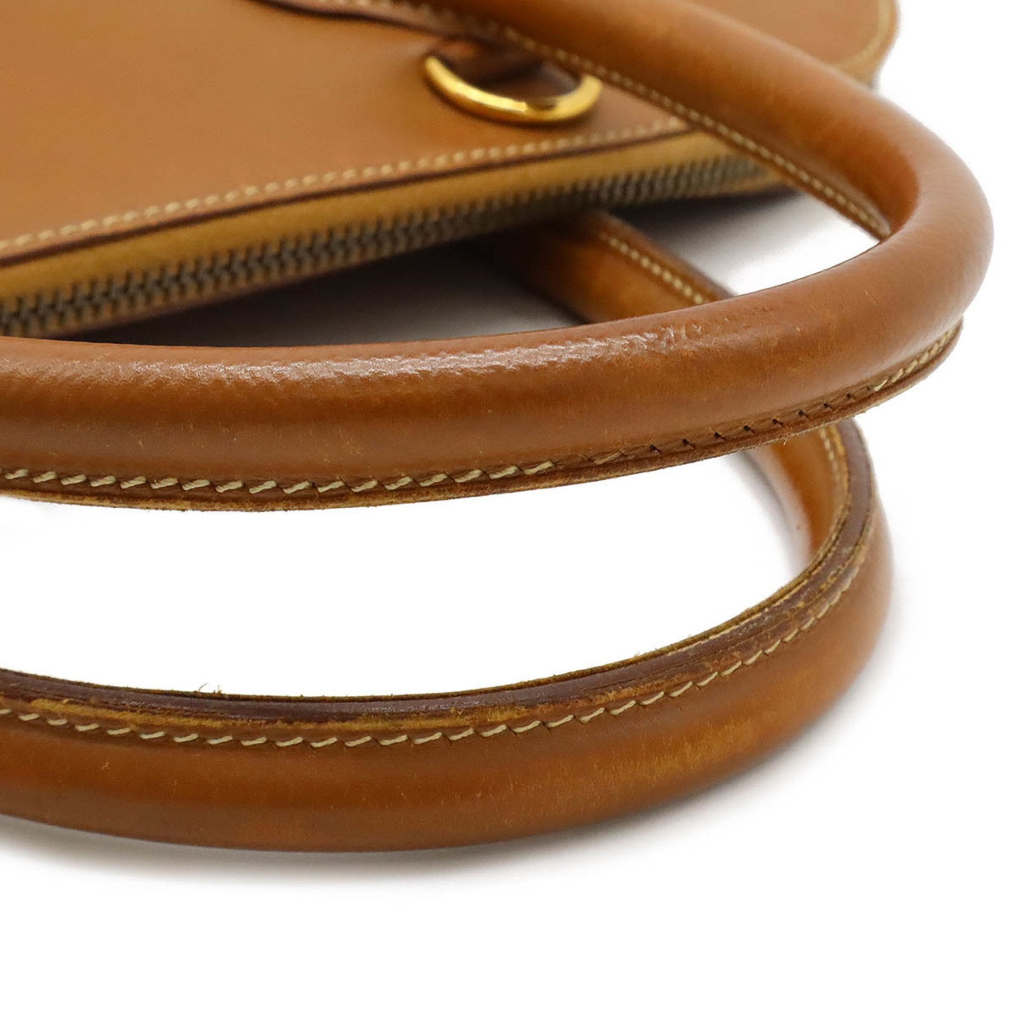 Hermes Brown Courchevel Leather Handbag Shoulder Bag (Pre-Owned)