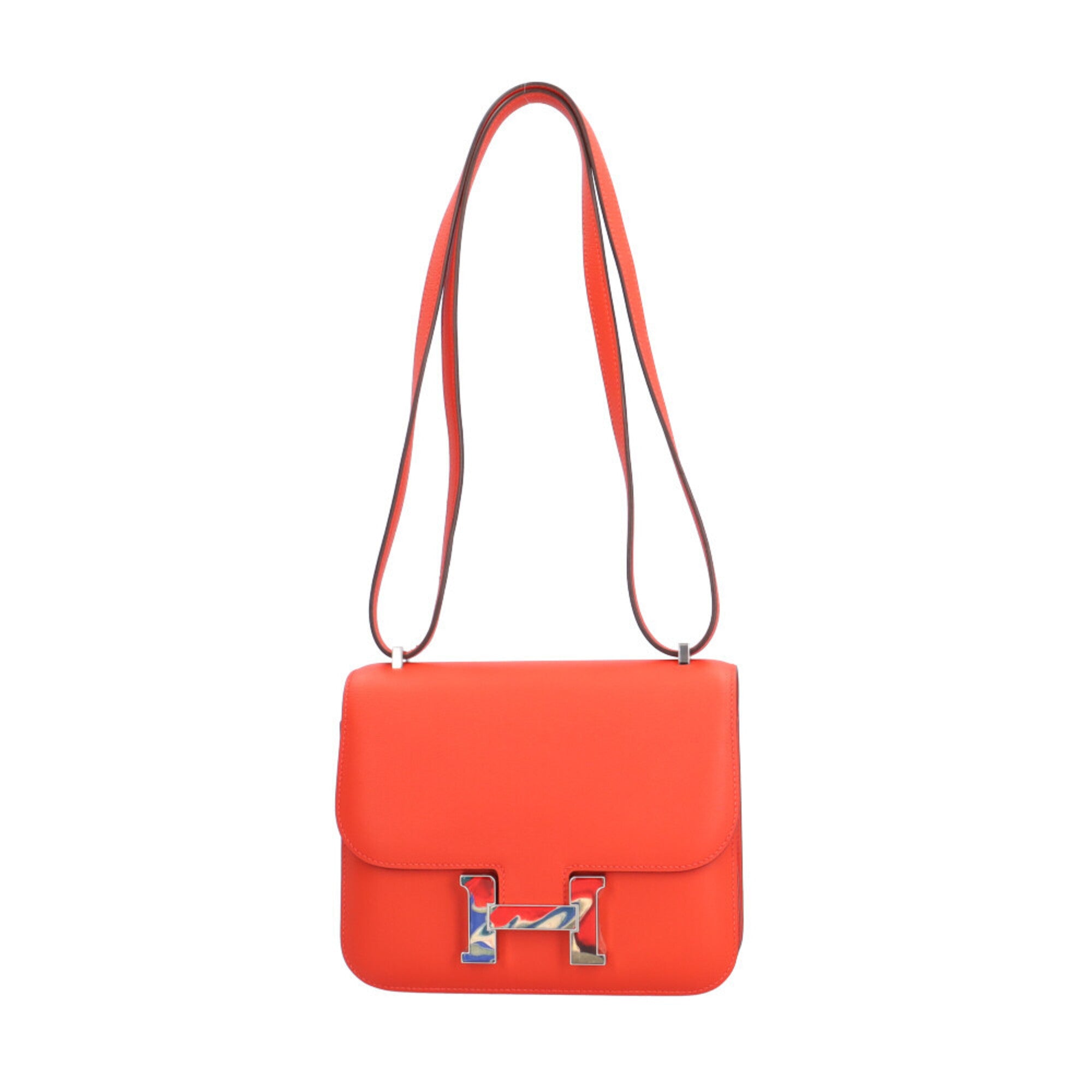Hermes Capucine Orange Epsom Leather Shoulder Bag (Pre-Owned)