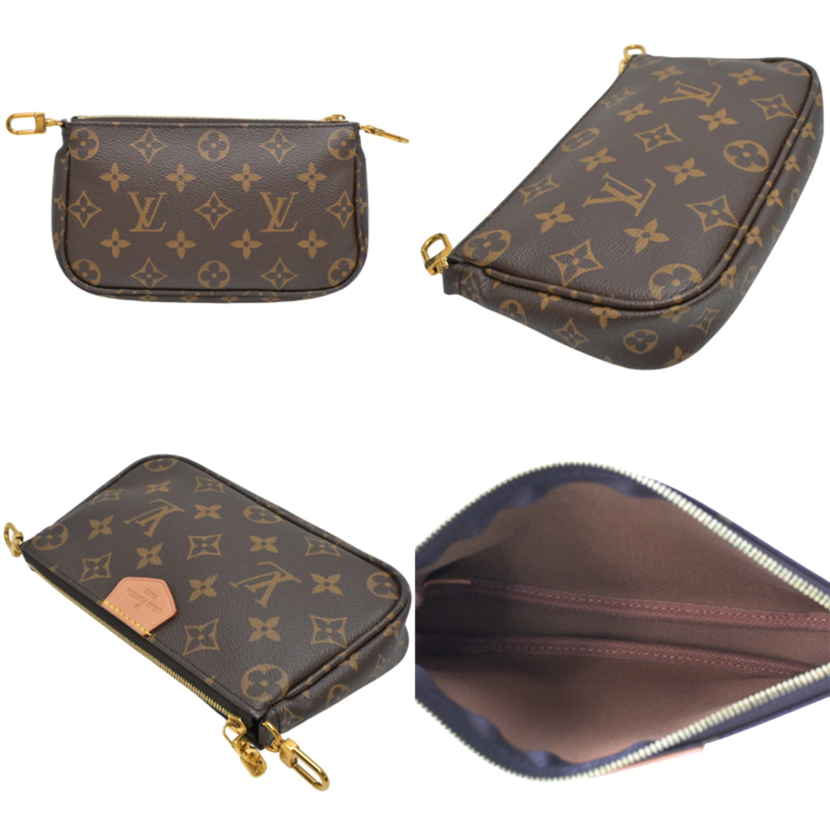 Louis Vuitton Brown Khaki Monogram Pochette Pouch (Pre-Owned)