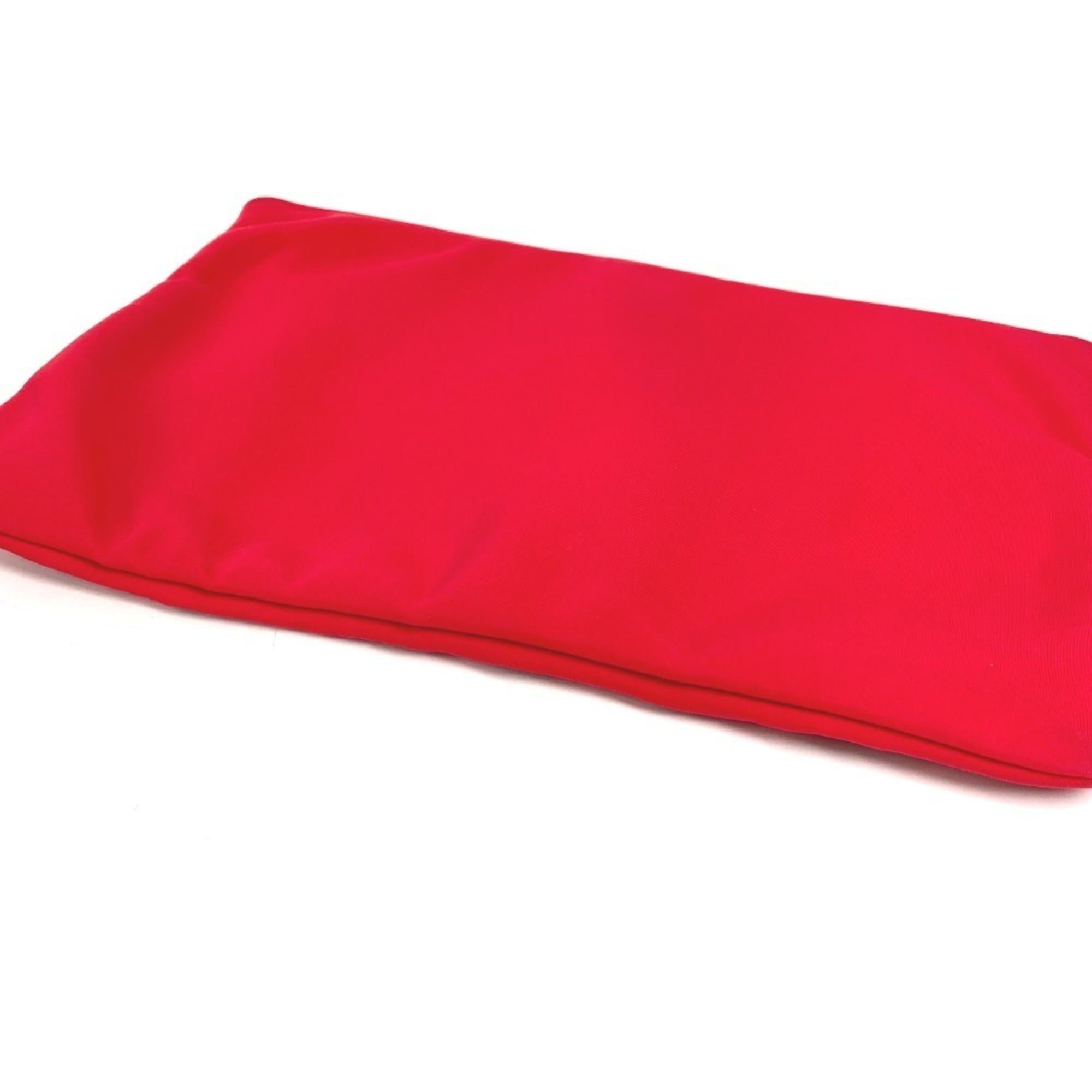 Hermes Red Color White Polyamide Clutch Bag Pouch (Pre-Owned)