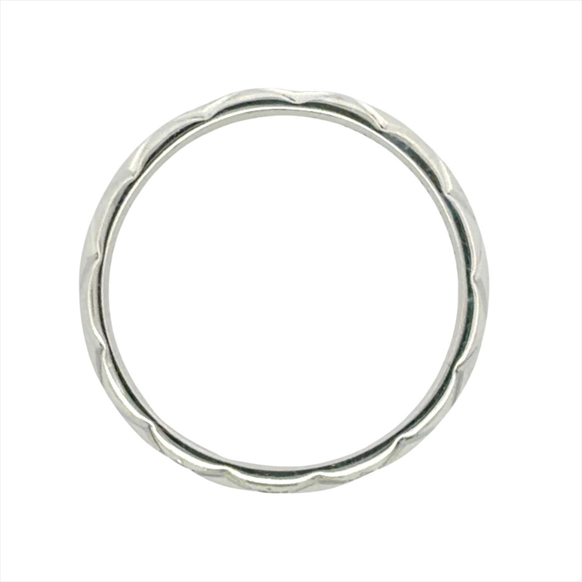 Chanel Platinum Platinum 950 Band Ring (Pre-Owned)
