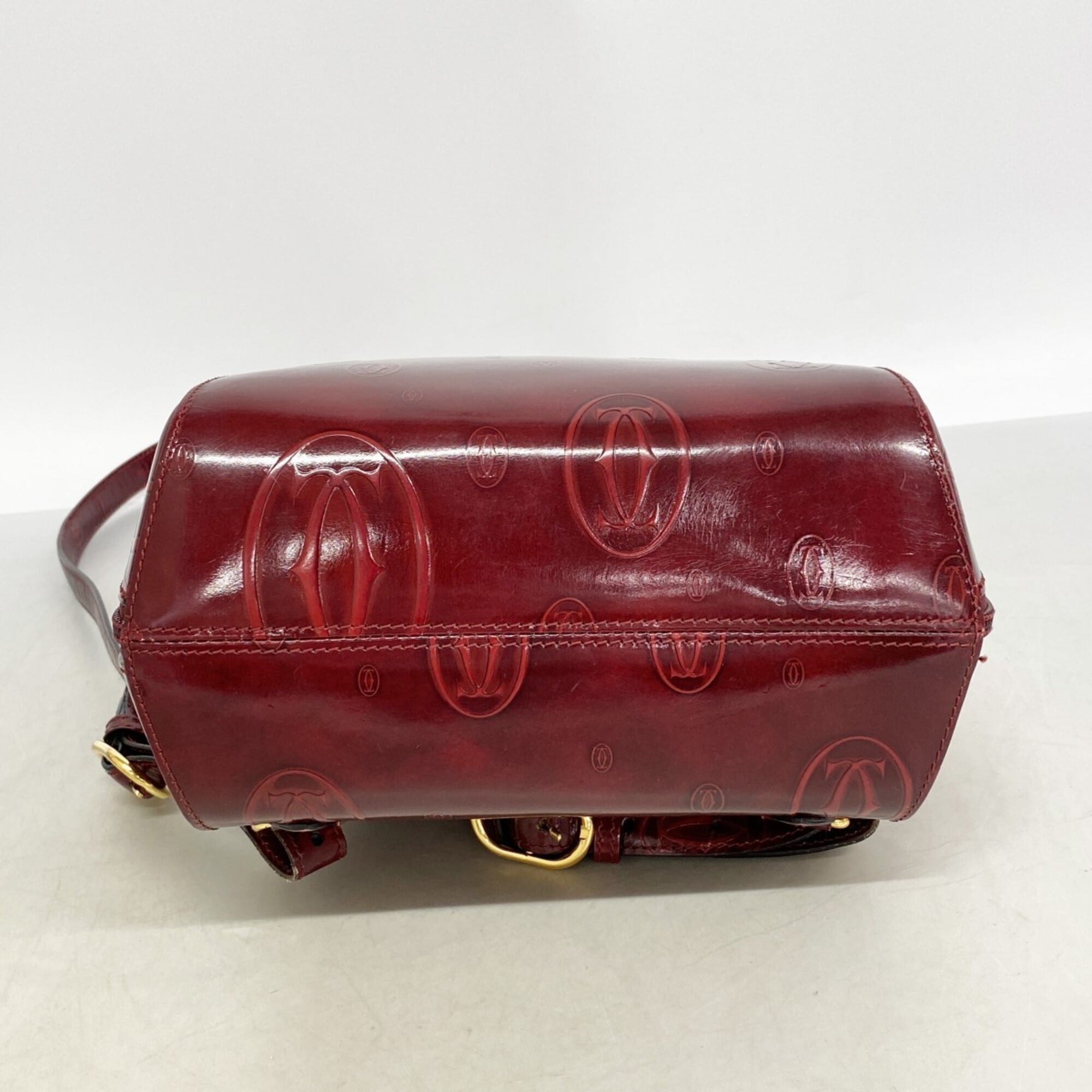 Cartier Bordeaux Leather Backpack (Pre-Owned)