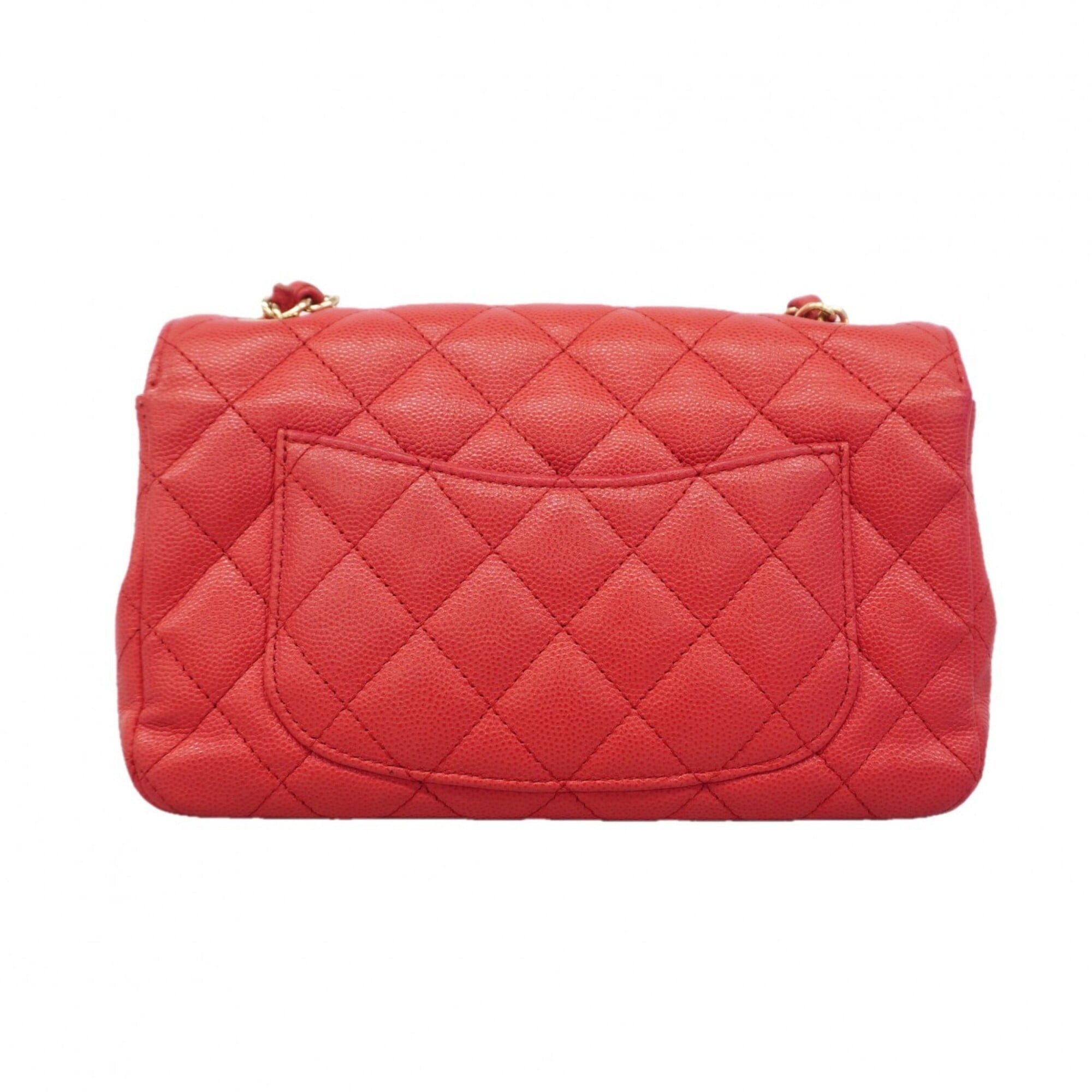 Chanel Pink Grained Calfskin Shoulder Bag (Pre-Owned)