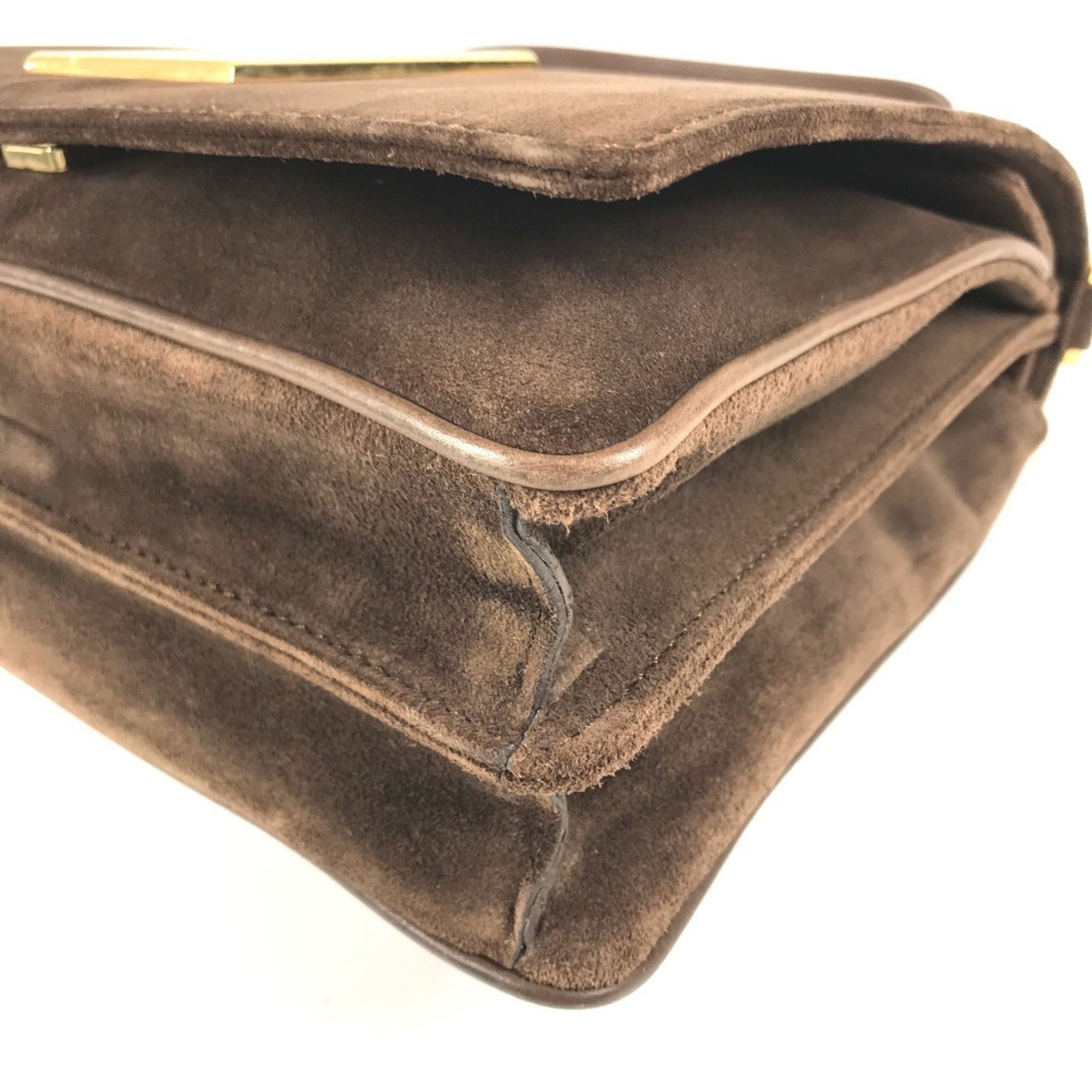 Fendi Brown Suede Shoulder Bag (Pre-Owned)