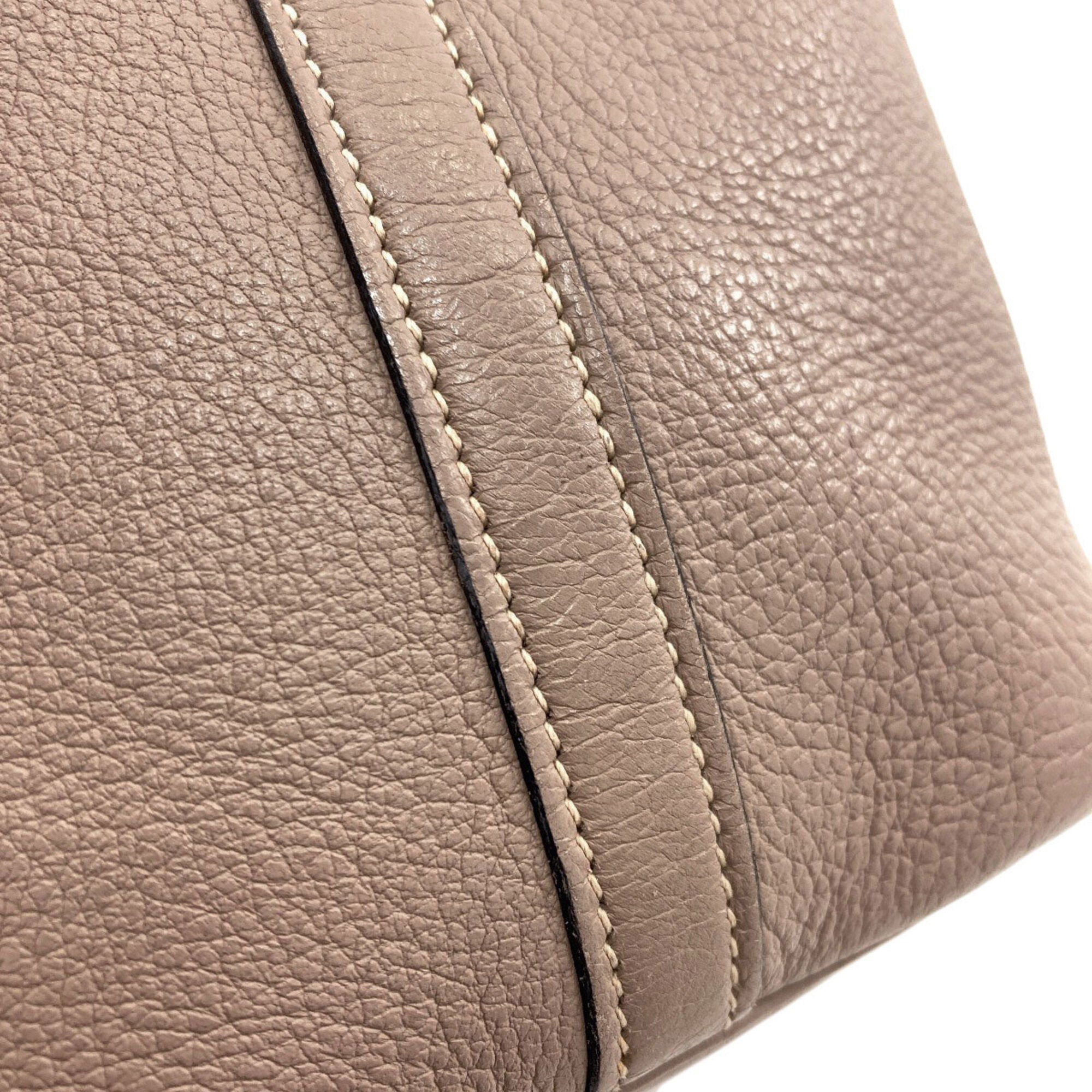 Hermes Gris Tourterelle Chevre Leather Handbag (Pre-Owned)