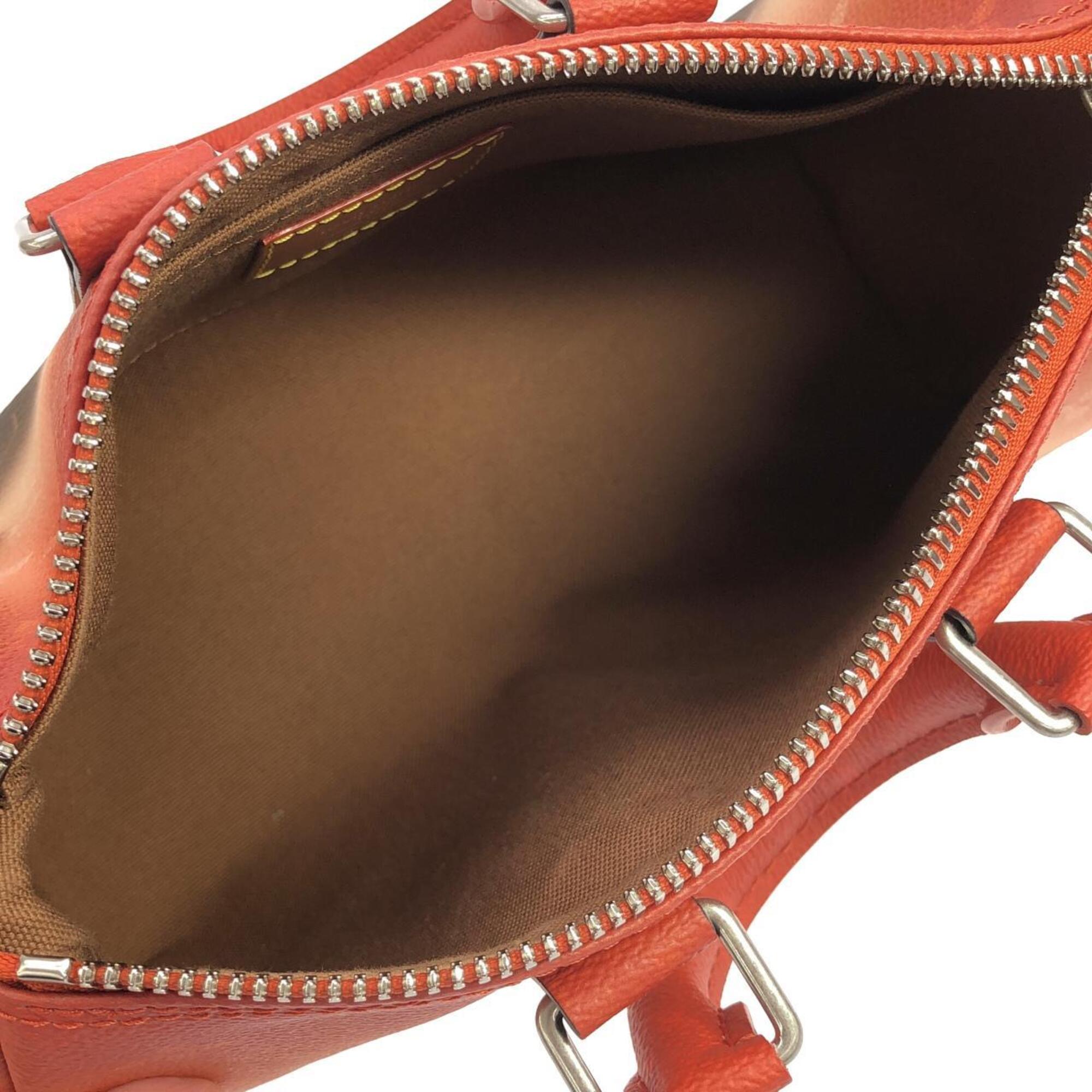 Louis Vuitton Orange Silver Coated Canvas Boston Bag (Pre-Owned)