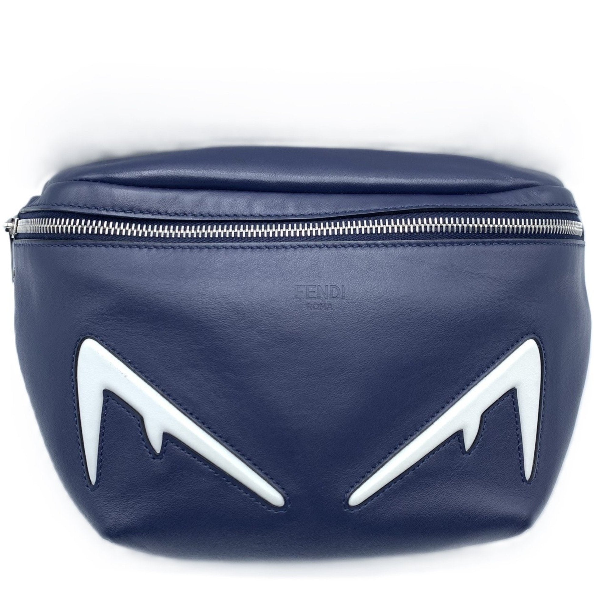 Fendi Navy Leather Fanny Pack (Pre-Owned)