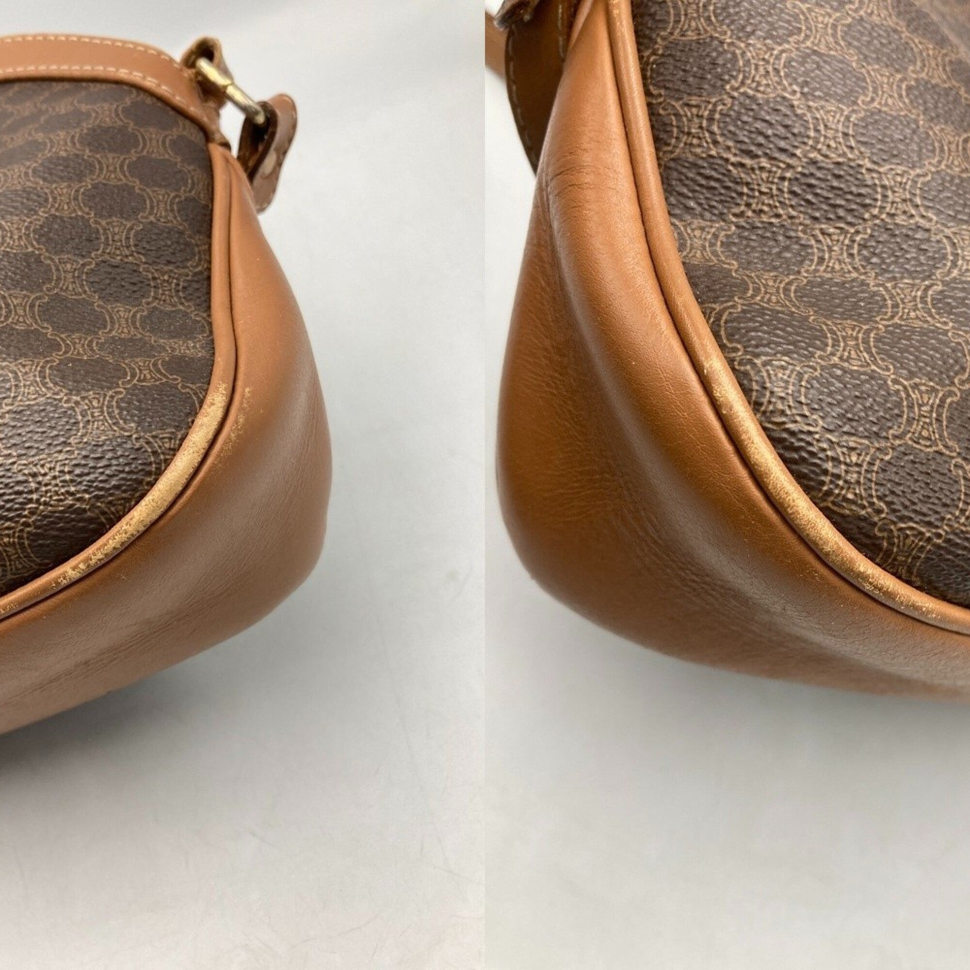 Celine Macadam Brown Pvc Leather Shoulder Bag (Pre-Owned)