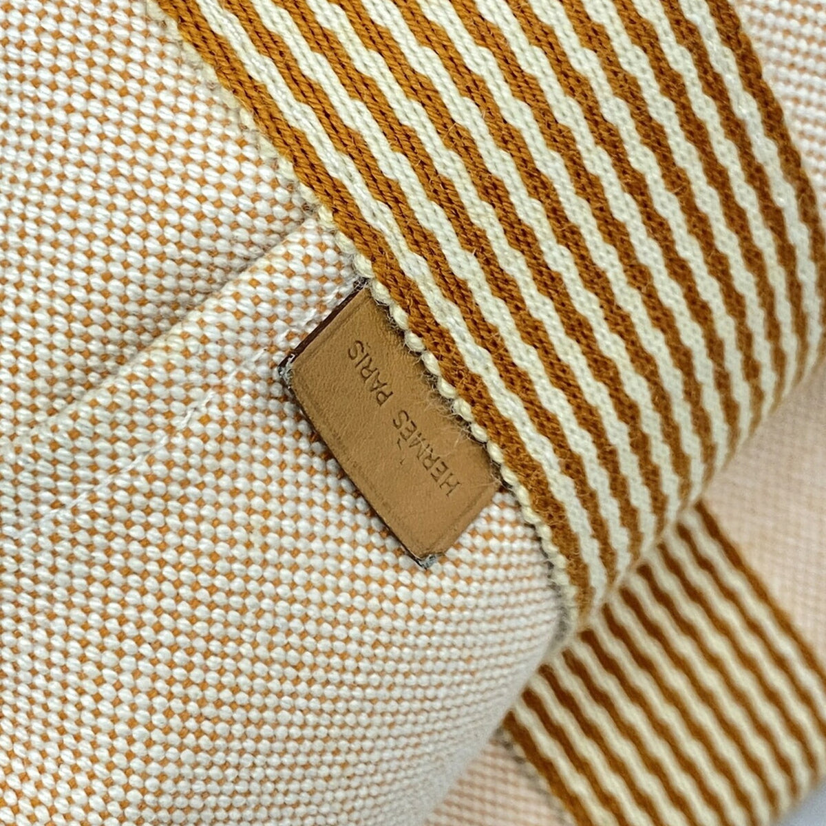 Hermes Orange Canvas Tote Bag (Pre-Owned)