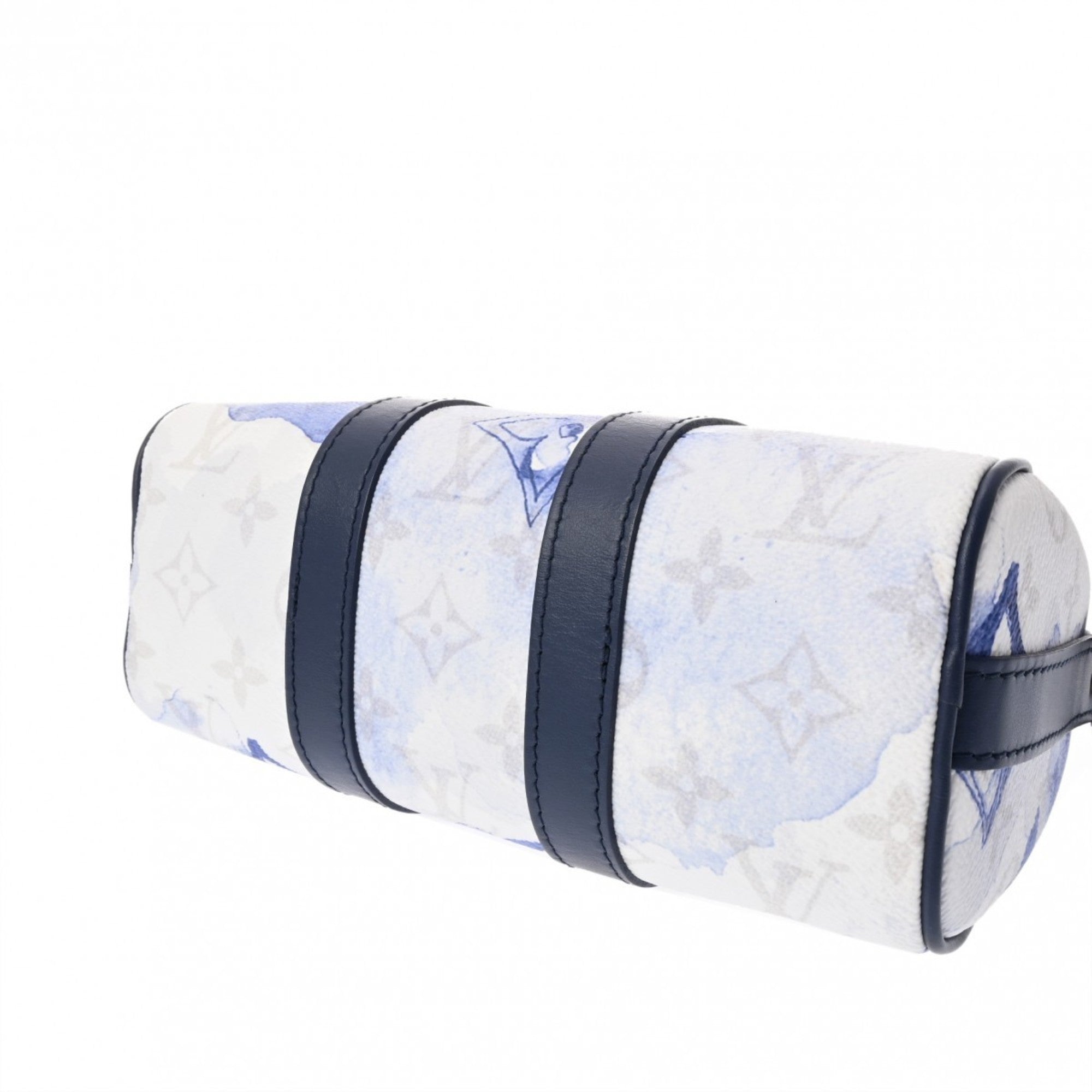 Louis Vuitton Blue White Monogram Canvas Handbag (Pre-Owned)