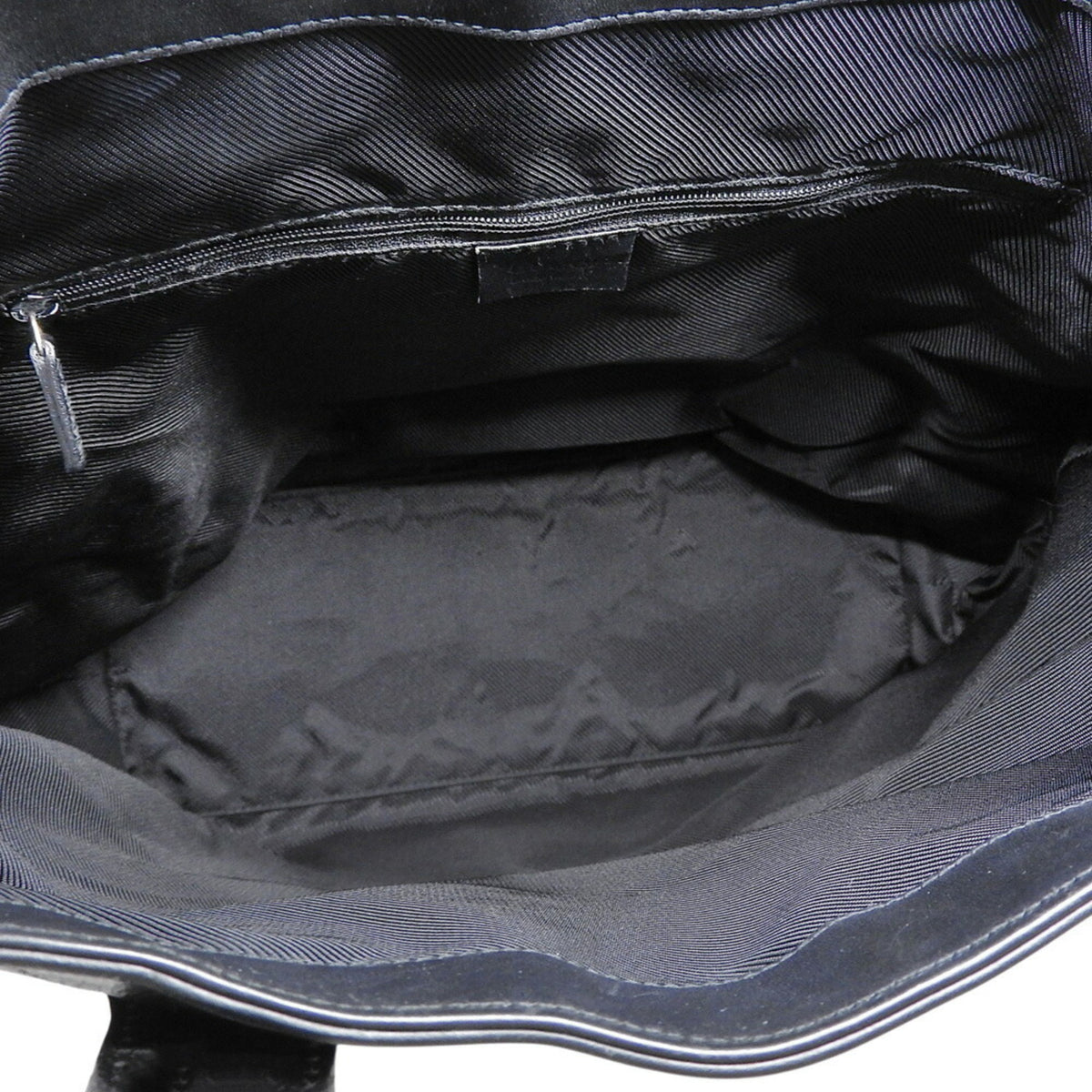 Gucci Gray Navy Gg Canvas Leather Handbag (Pre-Owned)