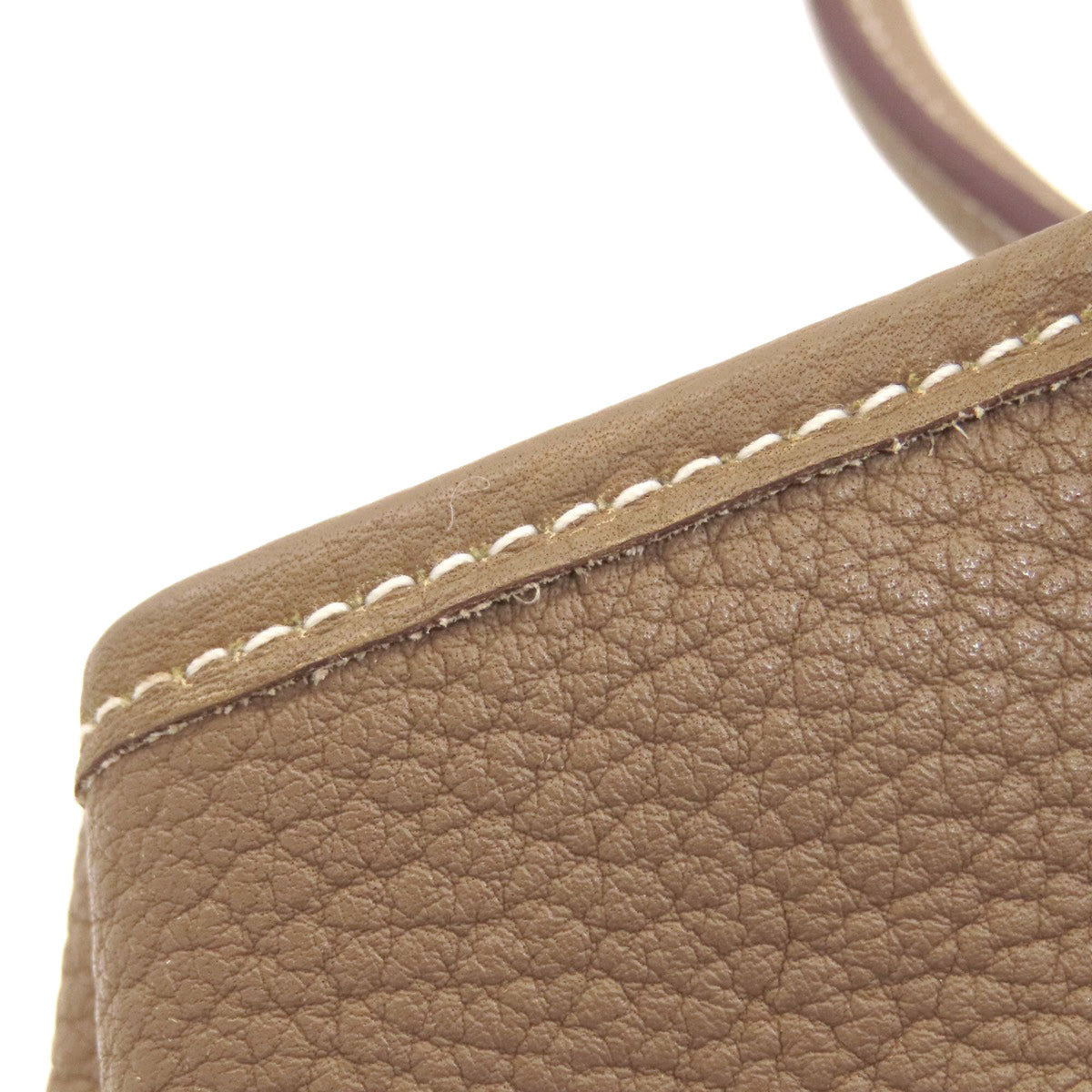 Hermes Etoupe Gray Negonda Leather Handbag (Pre-Owned)