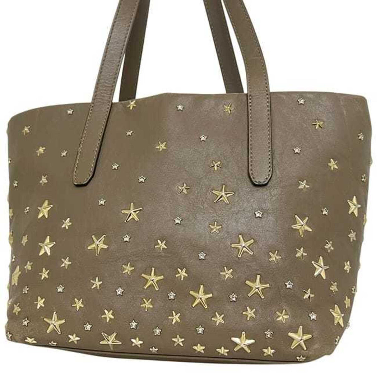 Jimmy Choo Beige Leather Tote Bag (Pre-Owned)