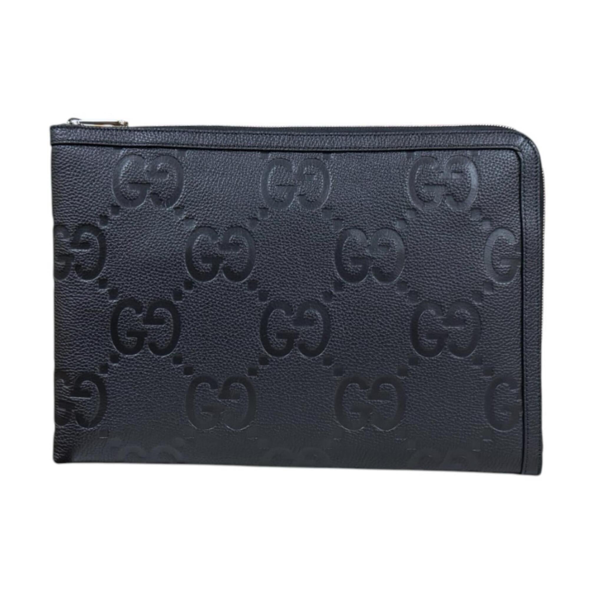 Gucci Black Leather Clutch Bag (Pre-Owned)