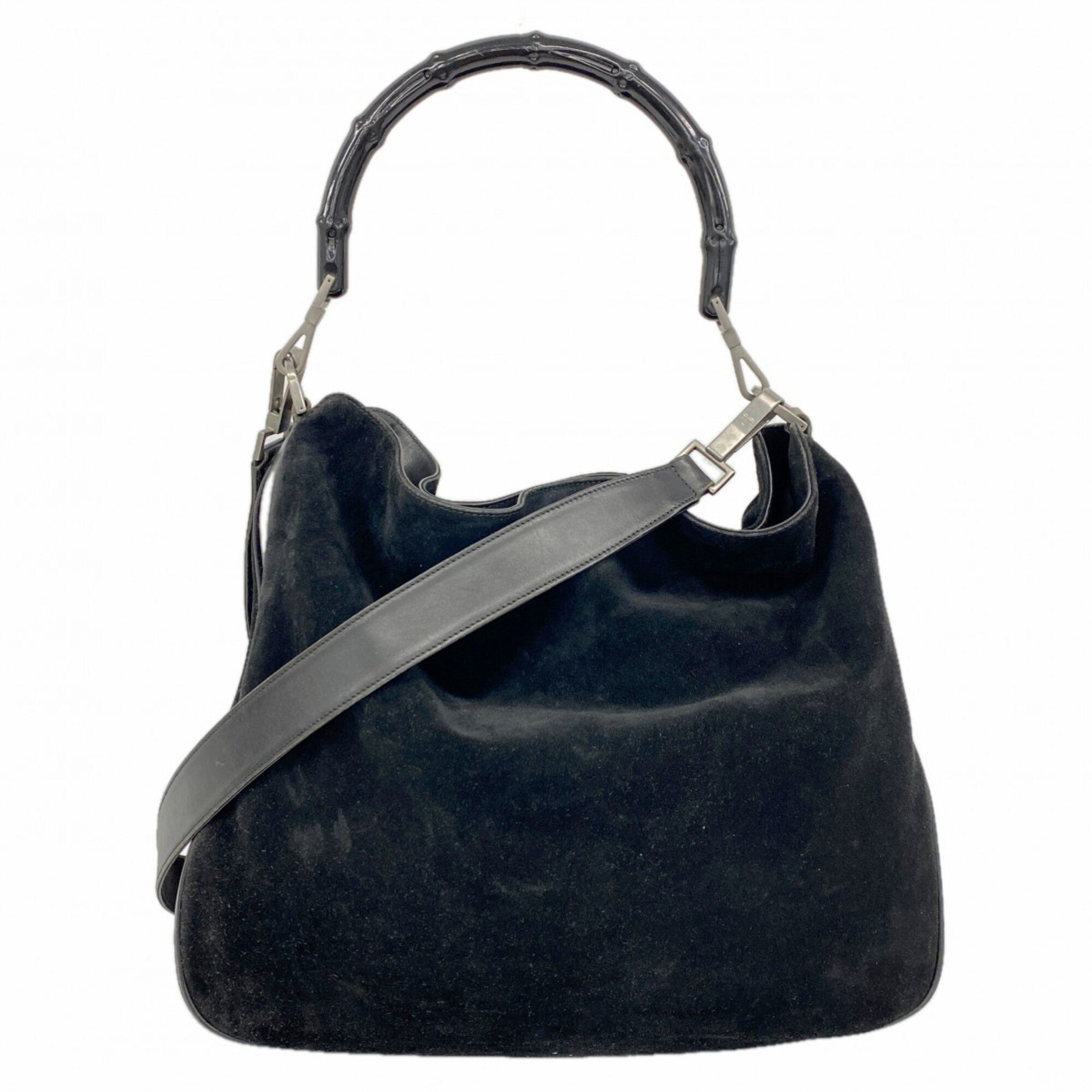 Gucci Black Suede Handbag (Pre-Owned)