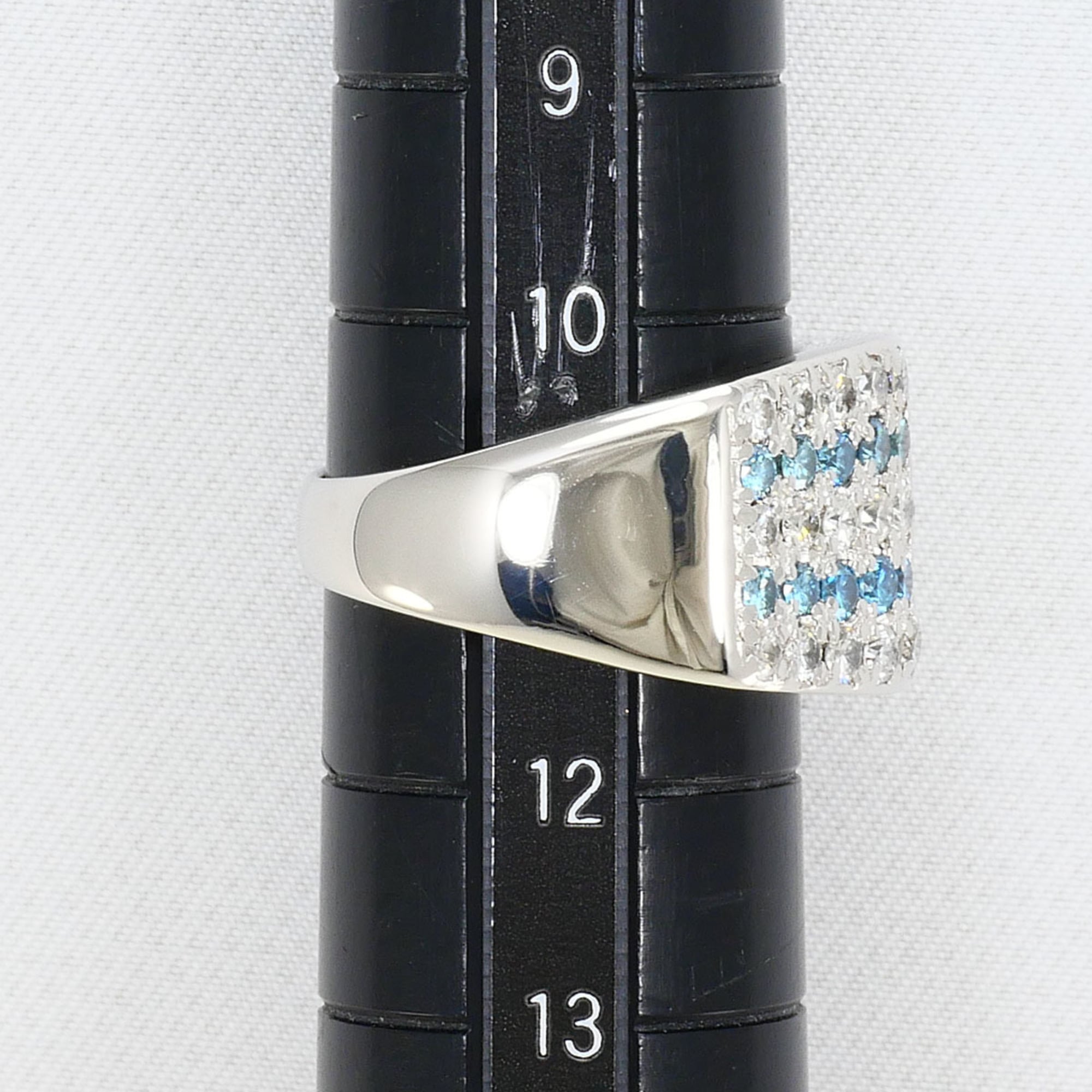 Unbranded Blue Platinum Platinum 900 Band Ring (Pre-Owned)