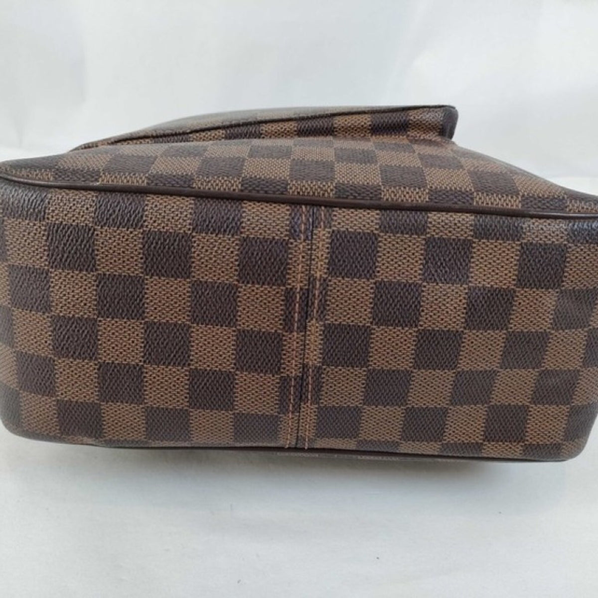 Louis Vuitton Brown Damier Canvas Ebene Leather Shoulder Bag (Pre-Owned)