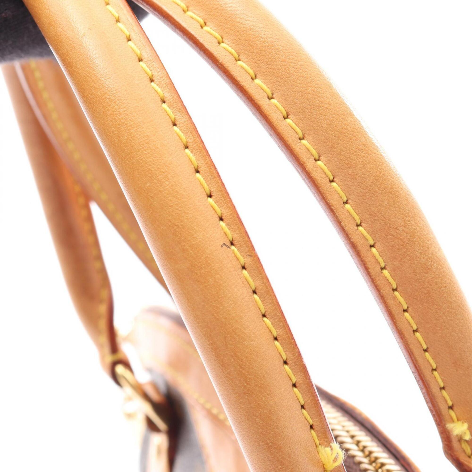 Louis Vuitton Brown Coated Canvas Leather Monogram Handbag (Pre-Owned)