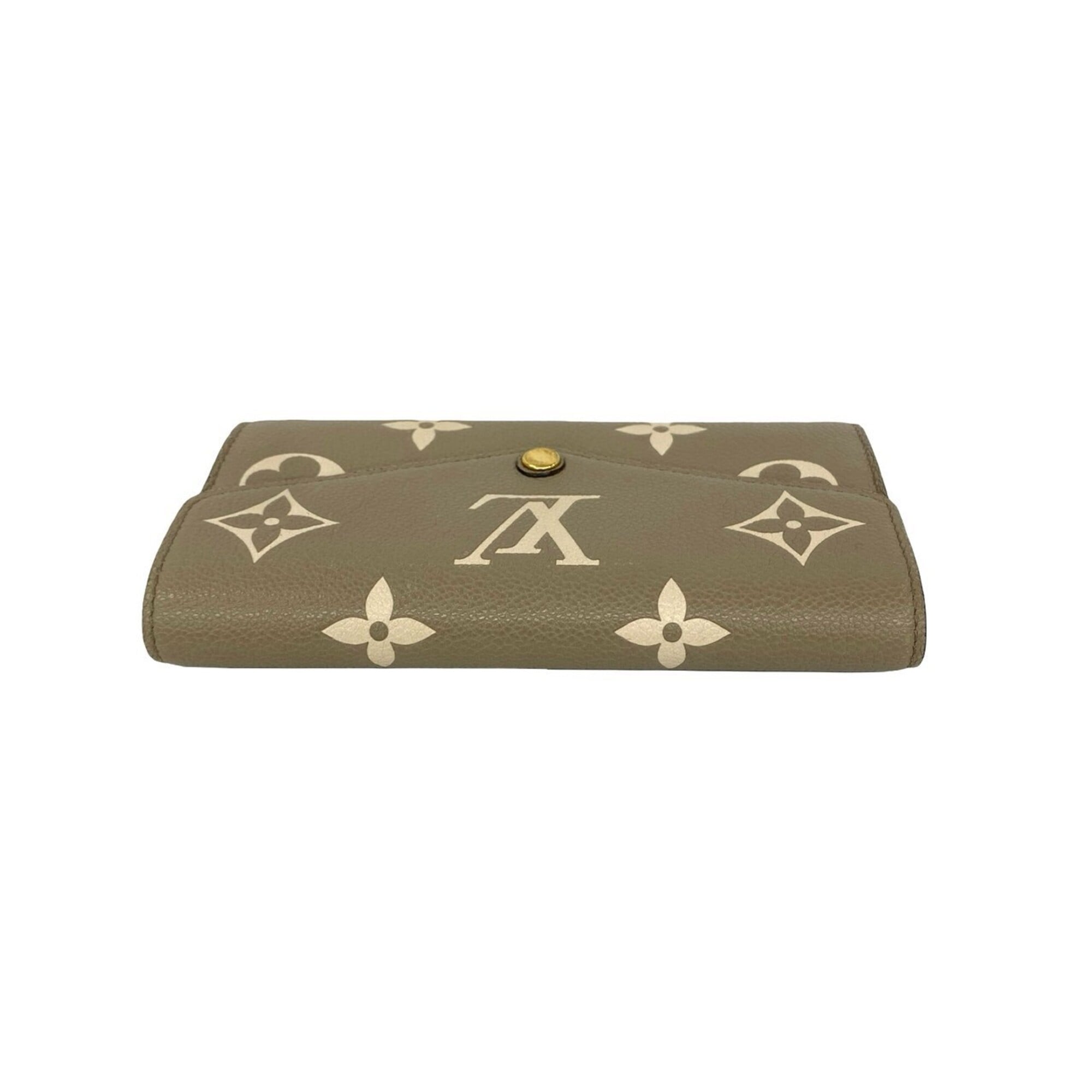 Louis Vuitton Beige Leather Long Wallet (Bi-Fold) (Pre-Owned)