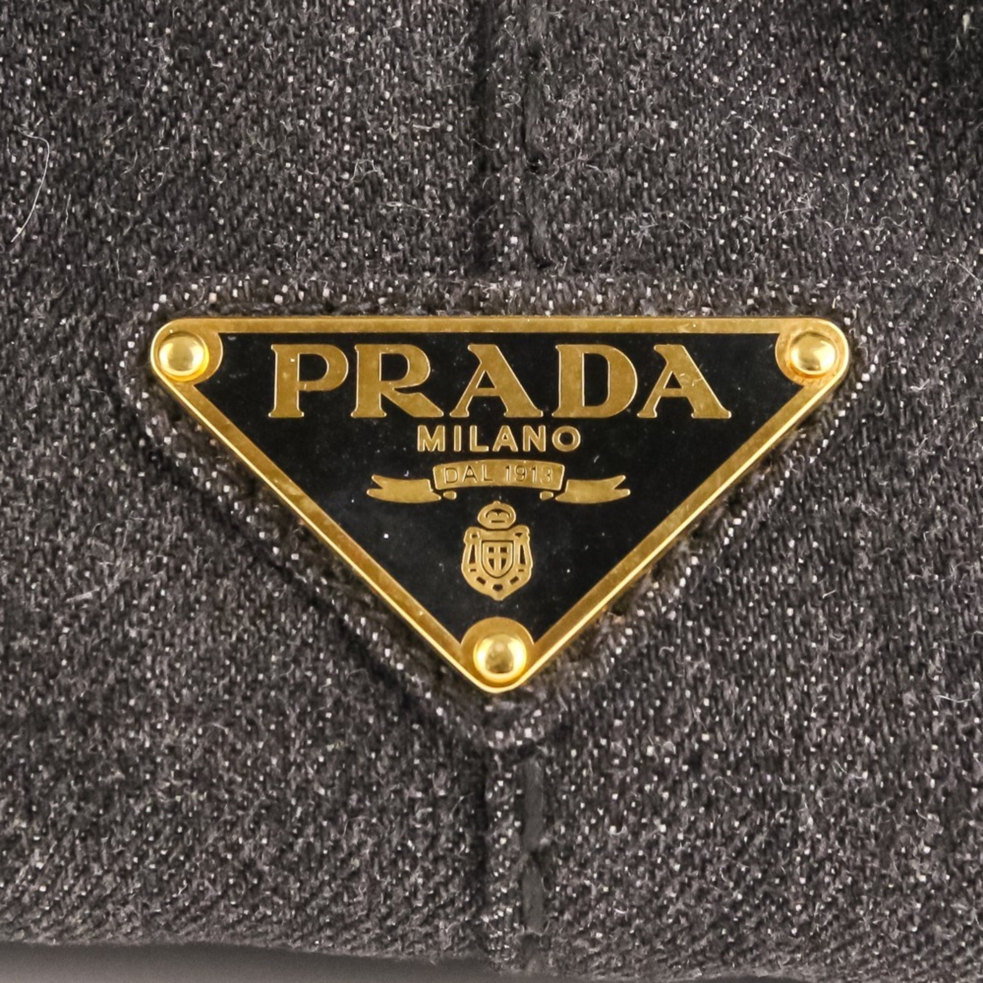 Prada Black Canapa Tote Bag (Pre-Owned)