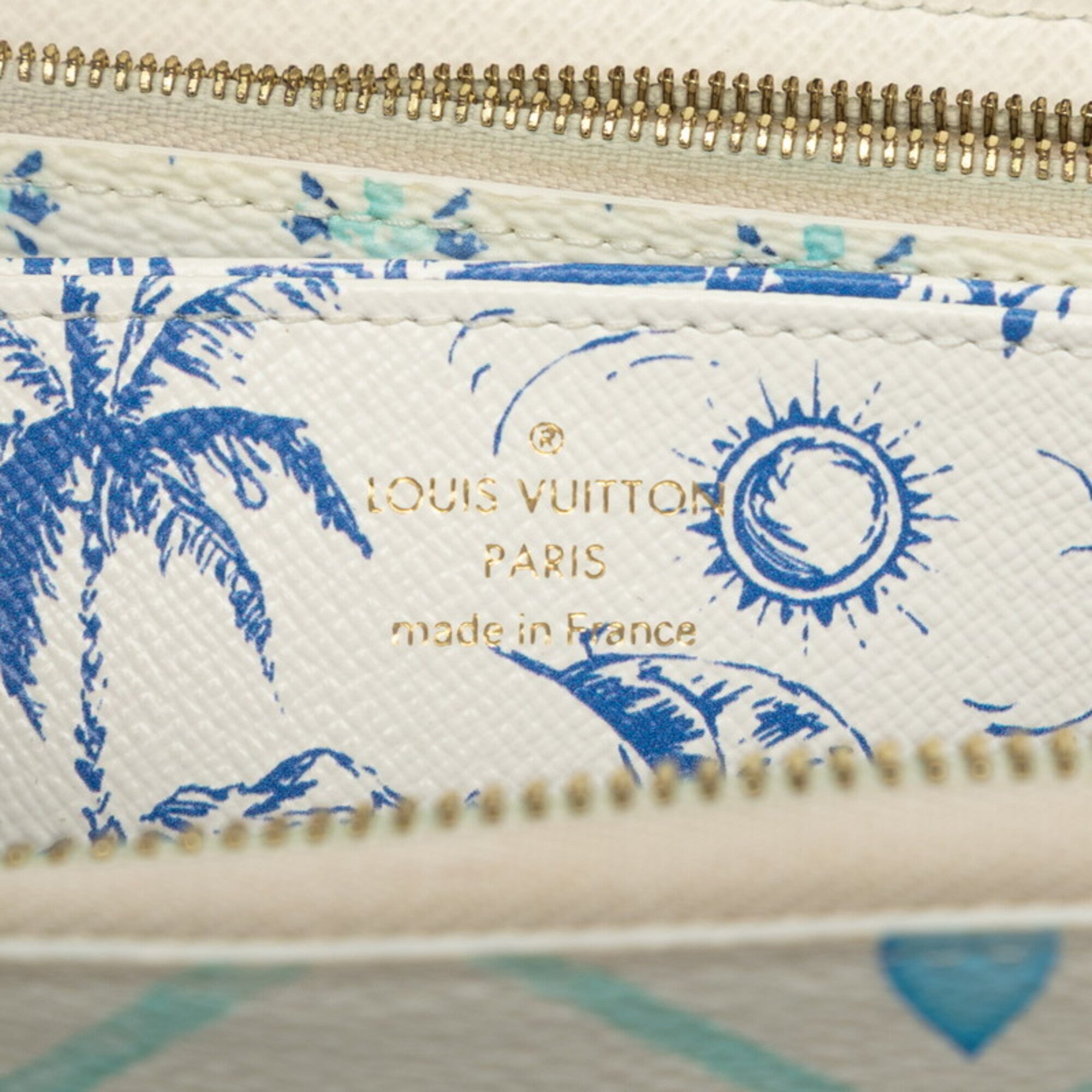 Louis Vuitton Blue White Pvc Leather Long Wallet (Bi-Fold) (Pre-Owned)