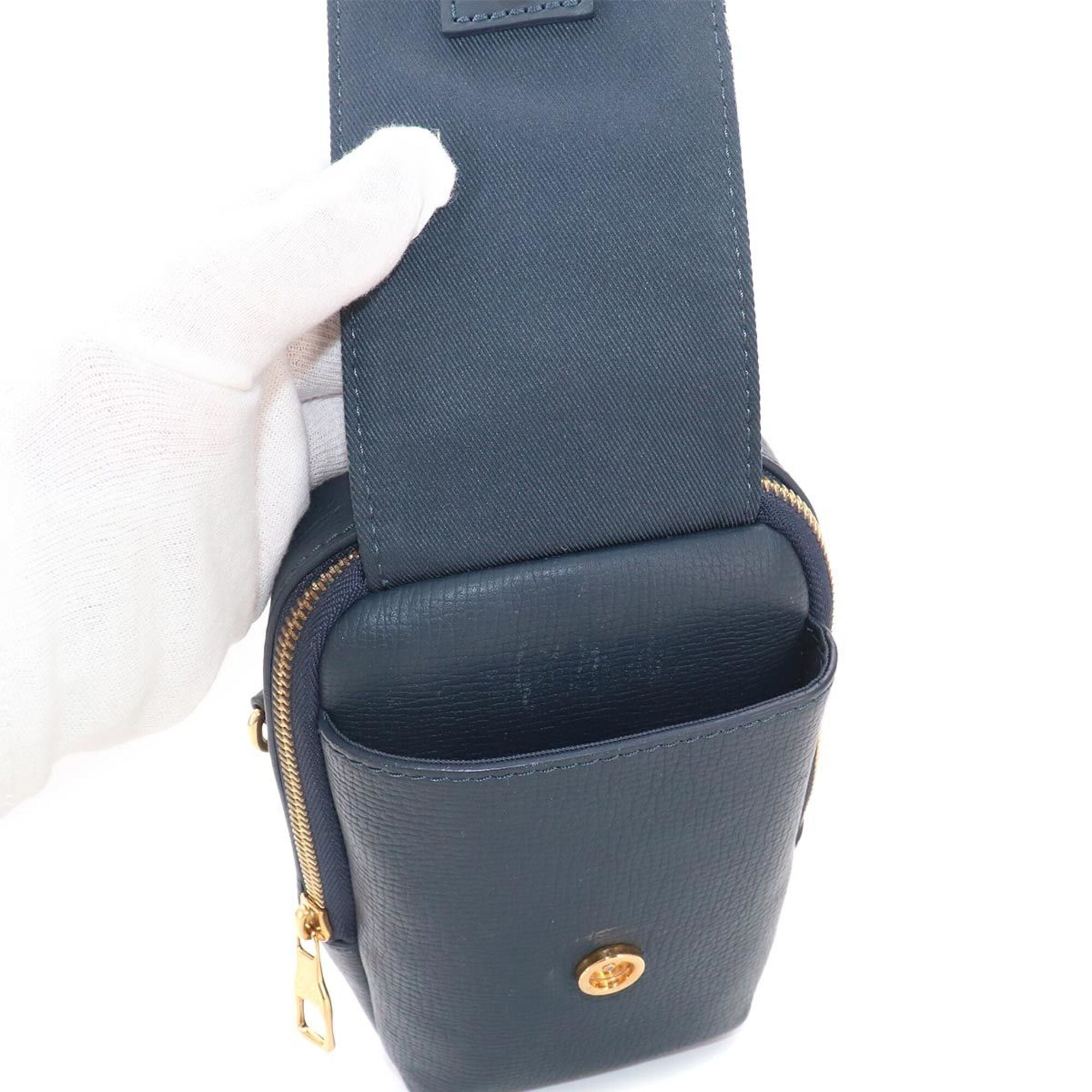 Louis Vuitton Navy Monogram Denim Leather Shoulder Bag (Pre-Owned)