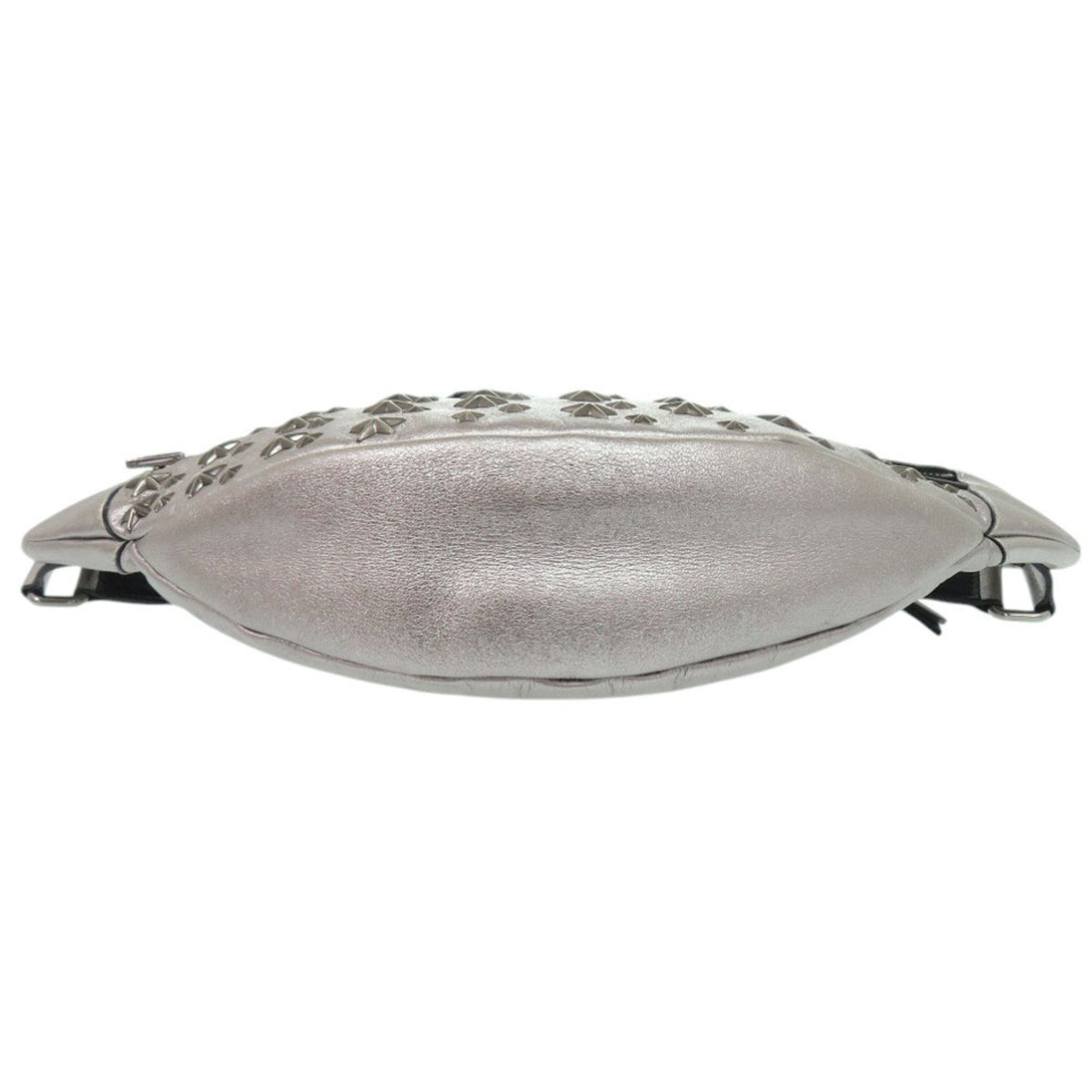 Jimmy Choo Black Silver Leather Fanny Pack (Pre-Owned)
