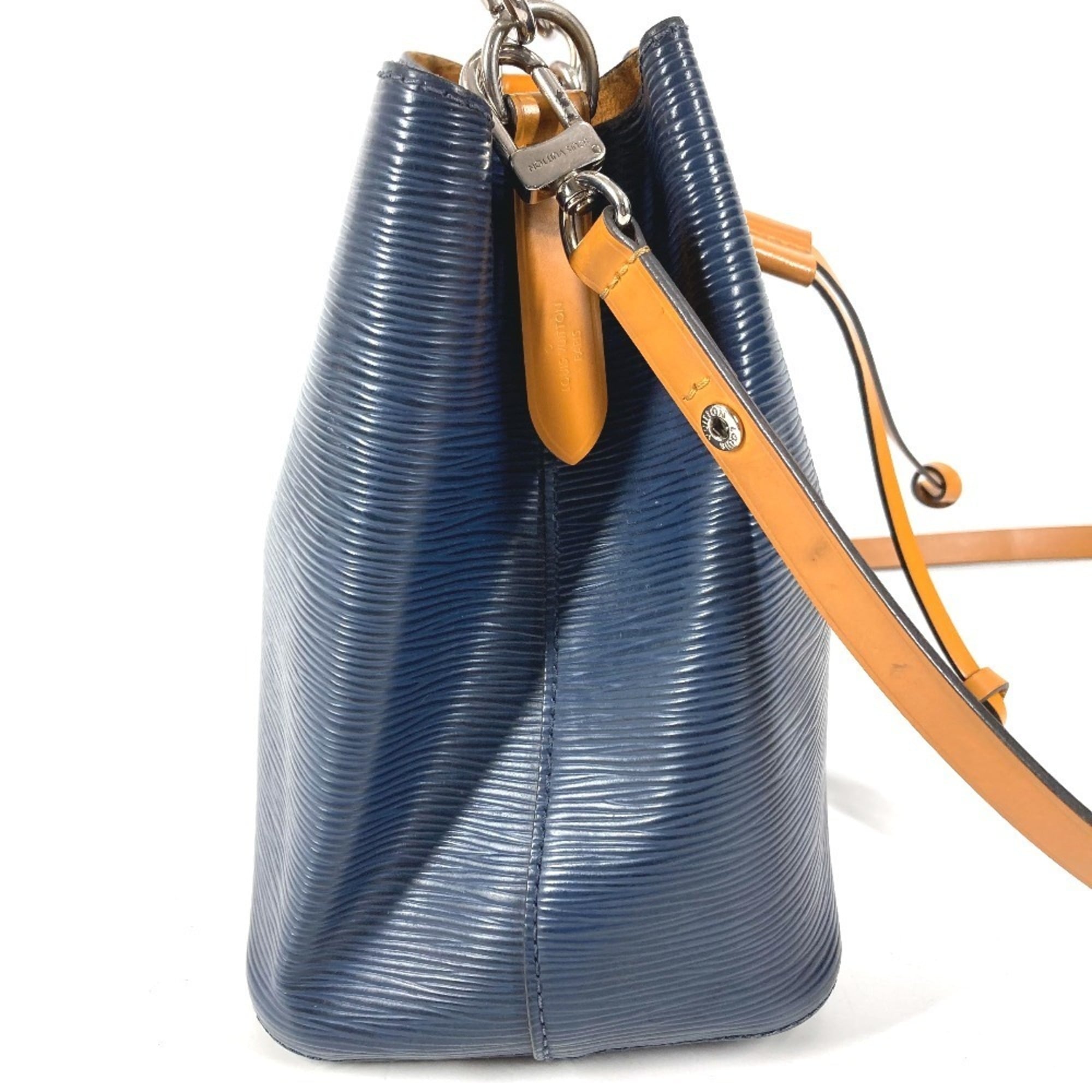 Louis Vuitton Bicolor Galle Indigo Navy Saffron Yellow Epi Leather Handbag Shoulder Bag (Pre-Owned)