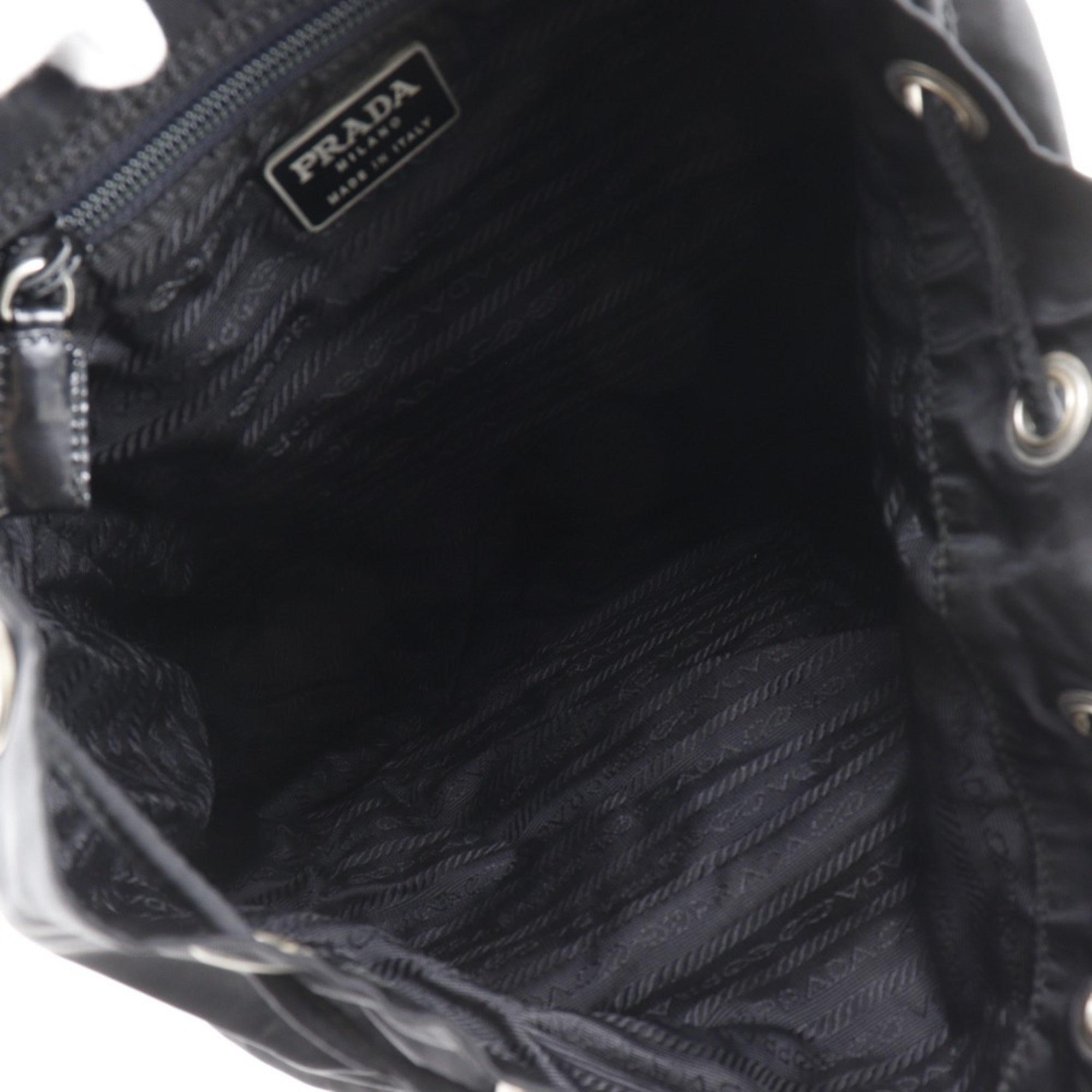 Prada Black Nylon Backpack Tote Bag (Pre-Owned)