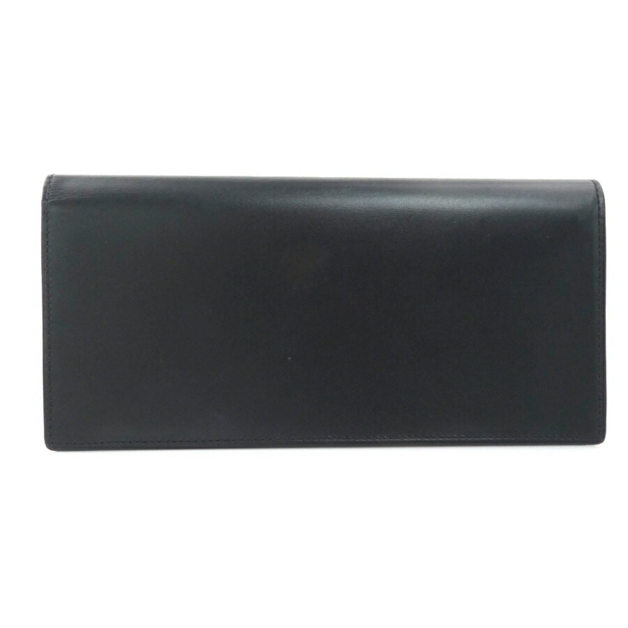 Cartier Black Leather Long Wallet (Bi-Fold) (Pre-Owned)