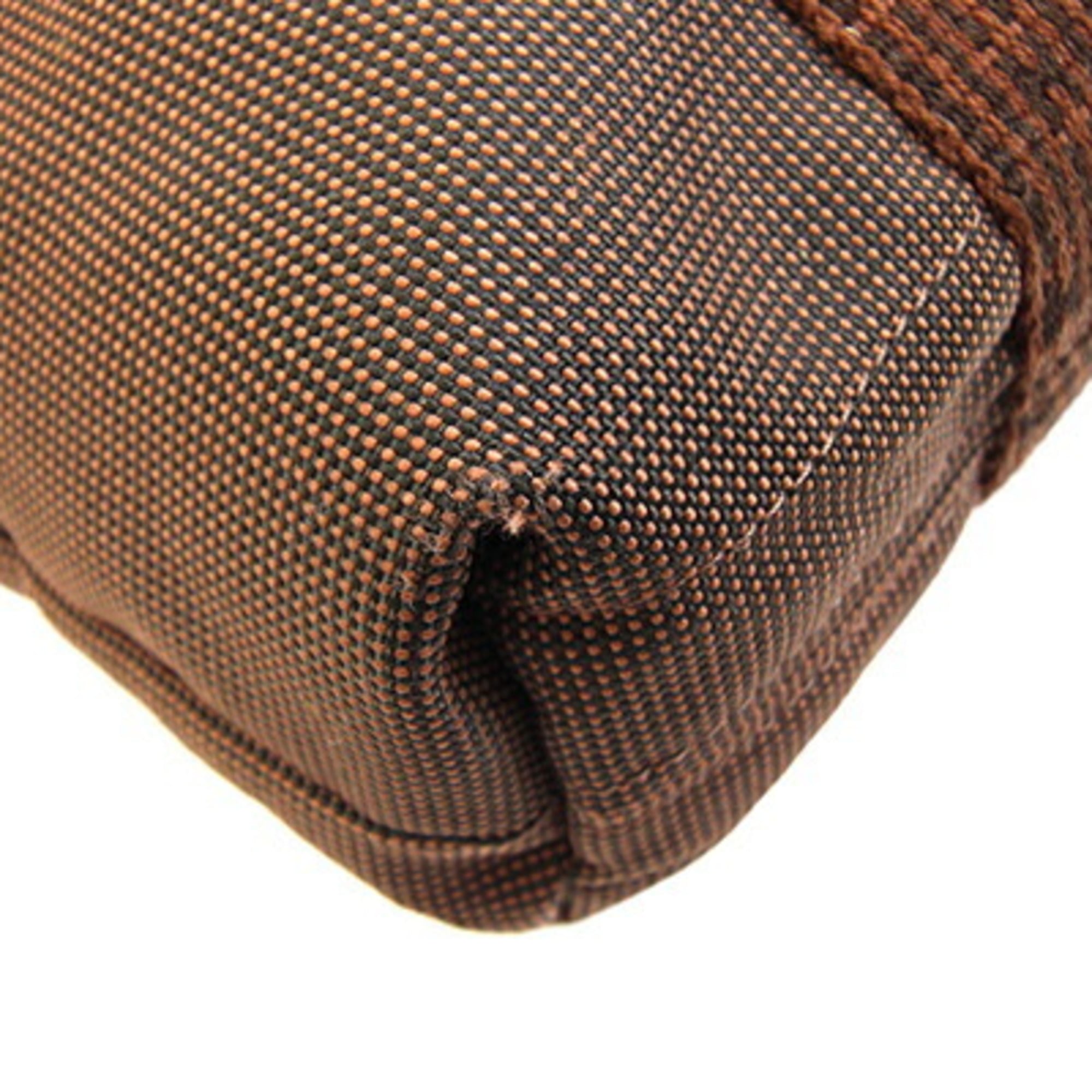 Hermes Her Line Brown Canvas Handbag Tote Bag (Pre-Owned)