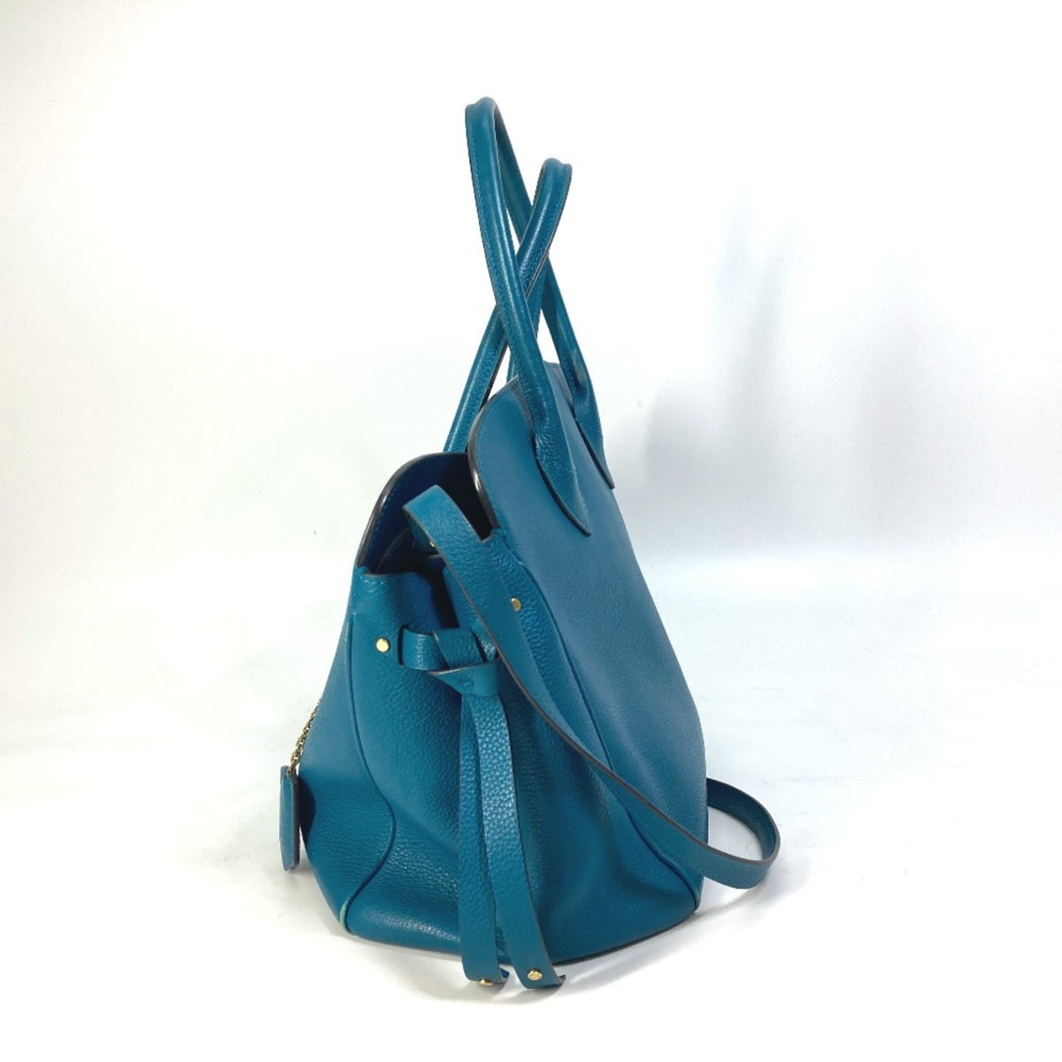 Louis Vuitton Blue Leather Handbag Shoulder Bag Tote Bag (Pre-Owned)