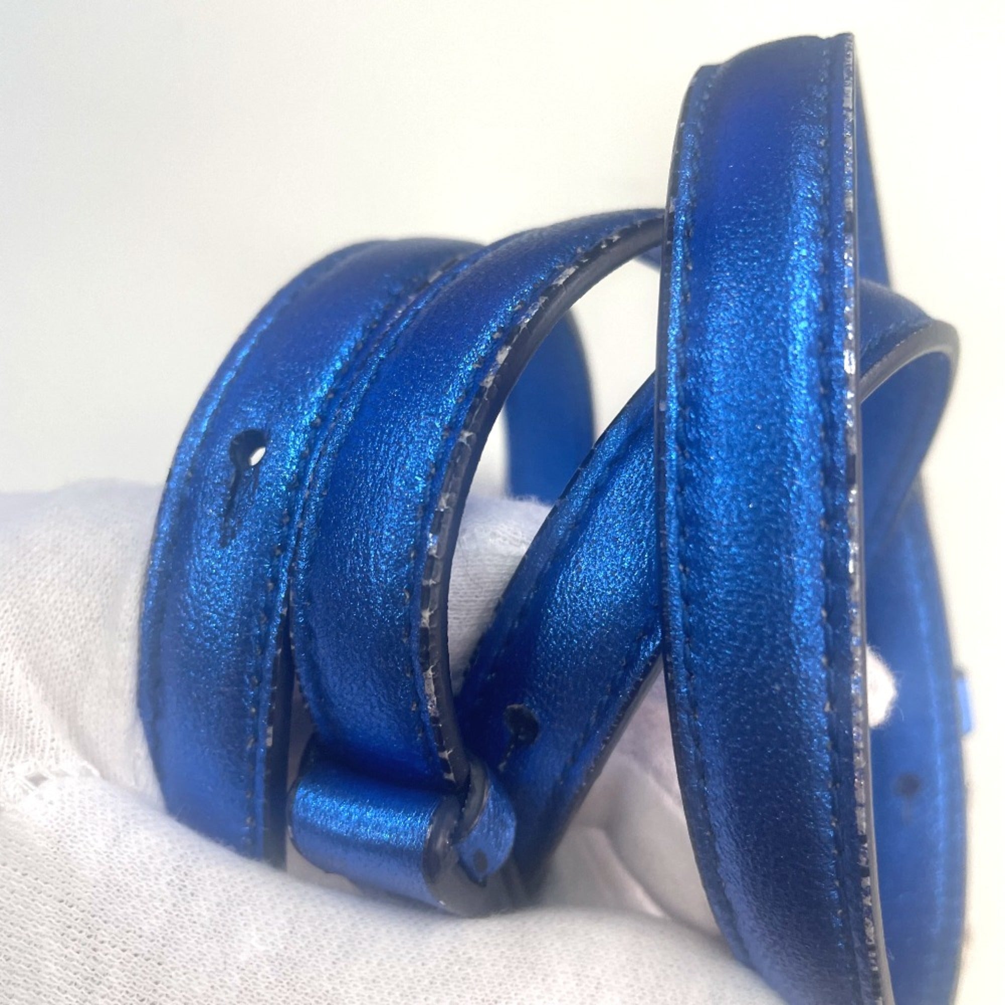 Maison Margiela Blue Leather Shoulder Bag (Pre-Owned)
