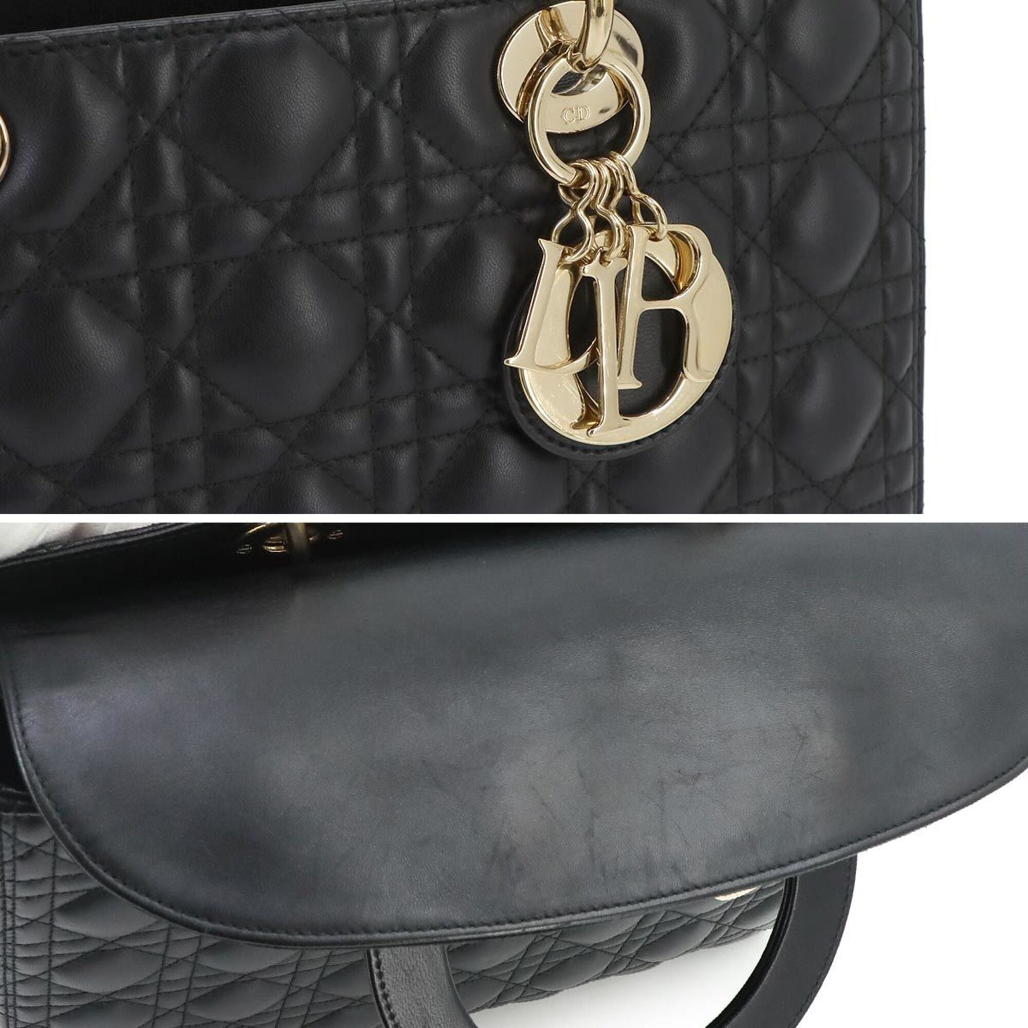 Christian Dior Black Leather Handbag (Pre-Owned)