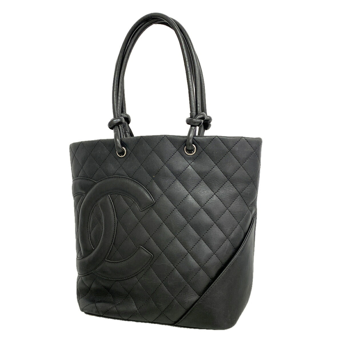 Chanel Black Leather Tote Bag (Pre-Owned)