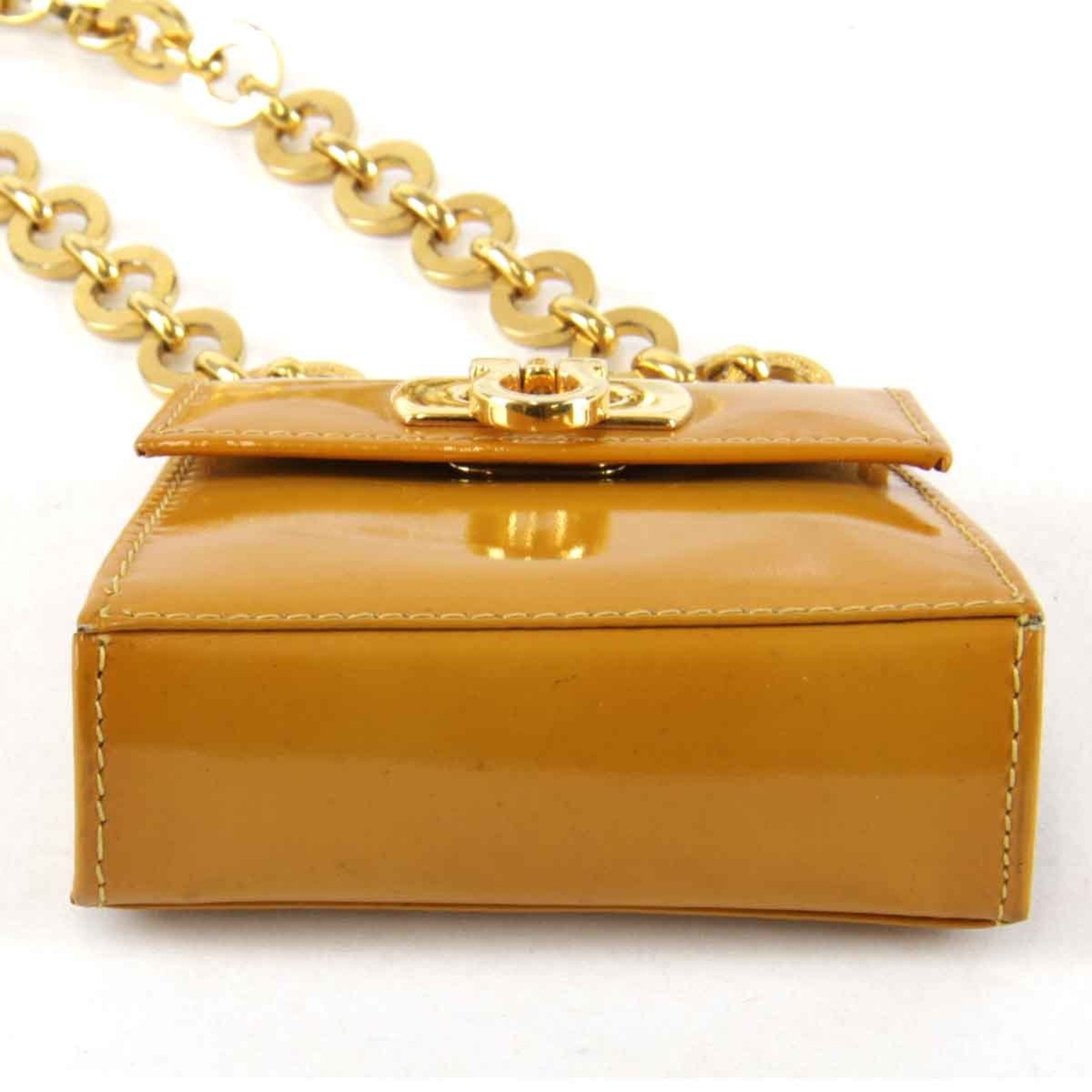 Salvatore Ferragamo Orange Leather Shoulder Bag (Pre-Owned)