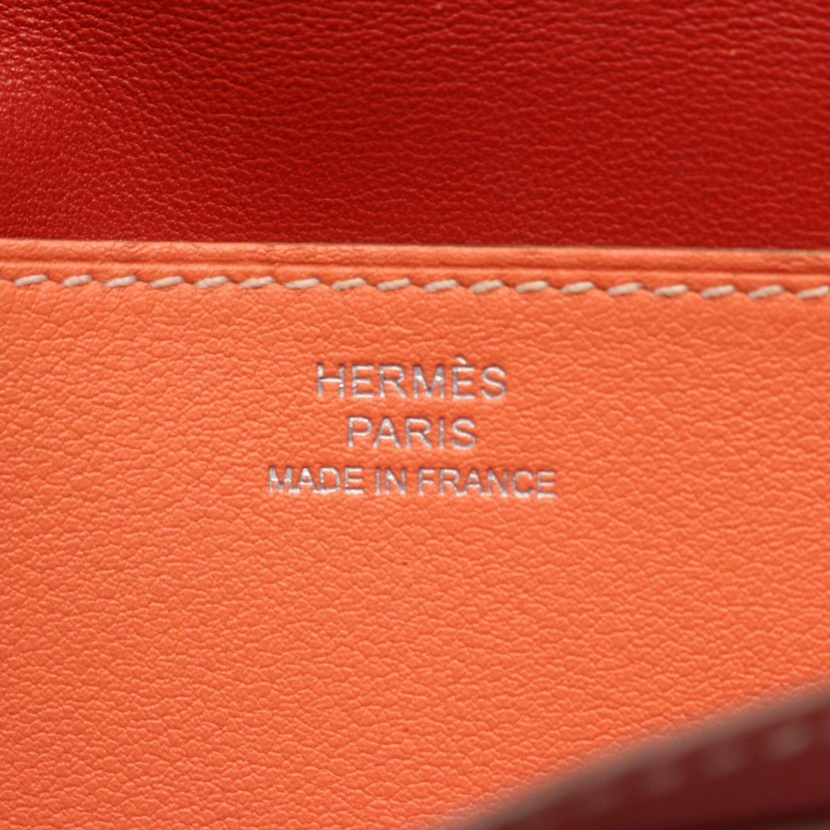 Hermes Bordeaux Pink Swift Leather Leather Long Wallet (Bi-Fold) (Pre-Owned)