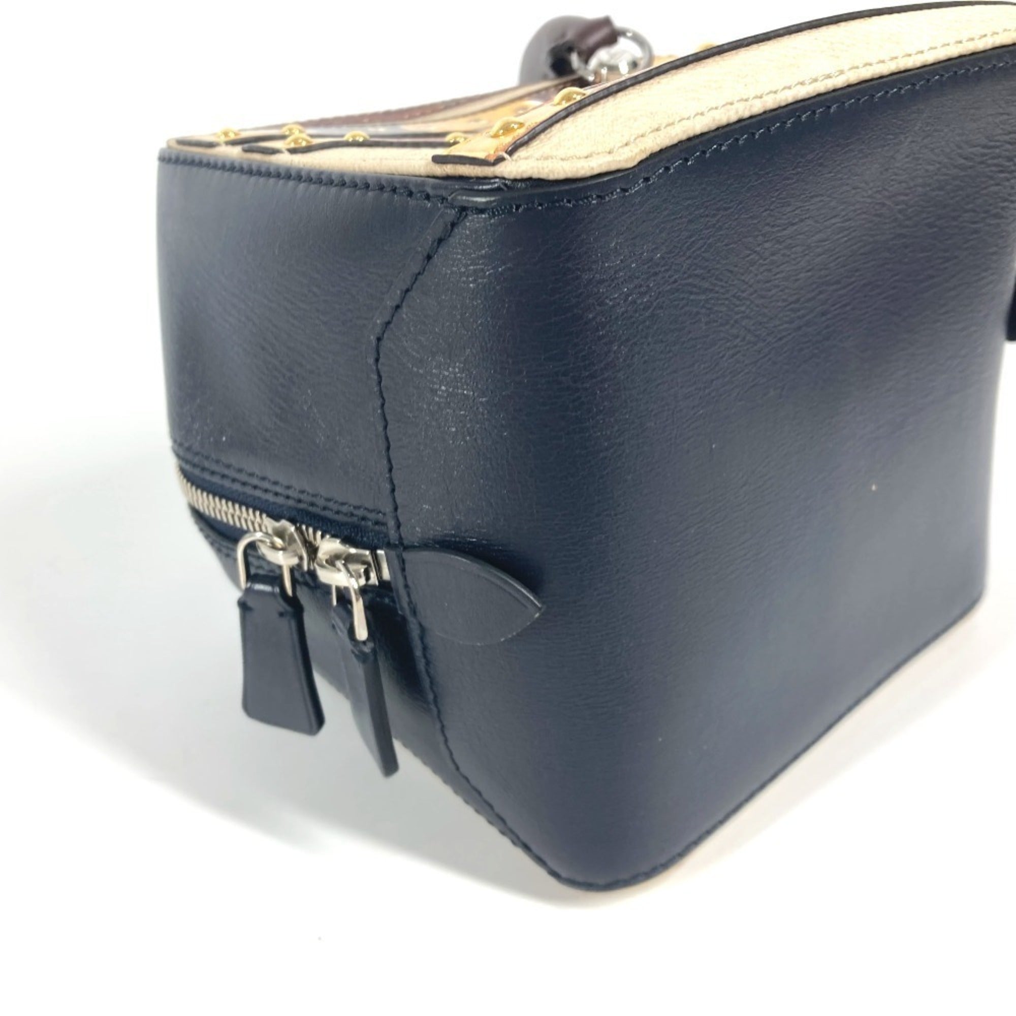 Louis Vuitton Navy Leather Handbag (Pre-Owned)