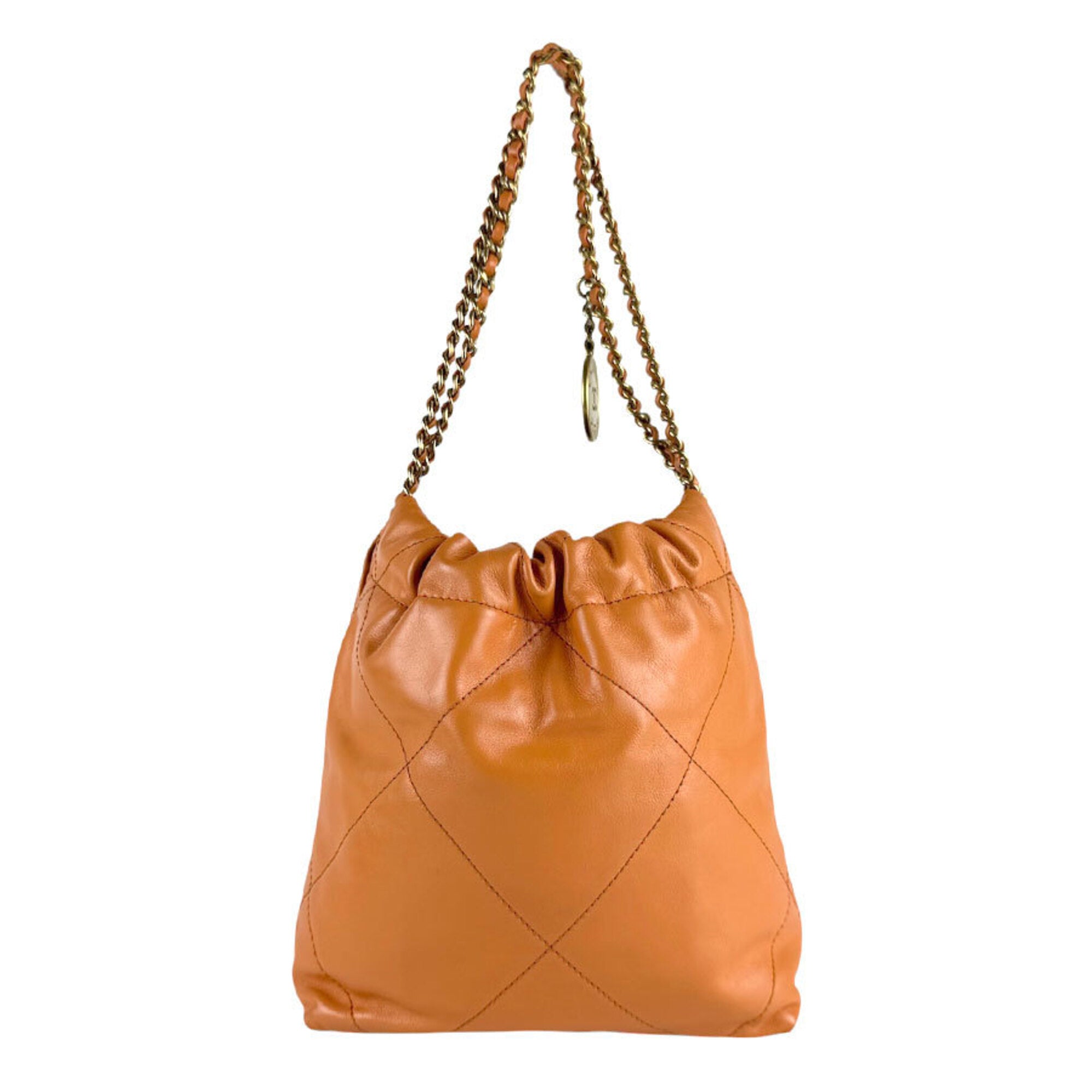 Chanel Orange Leather Shoulder Bag (Pre-Owned)