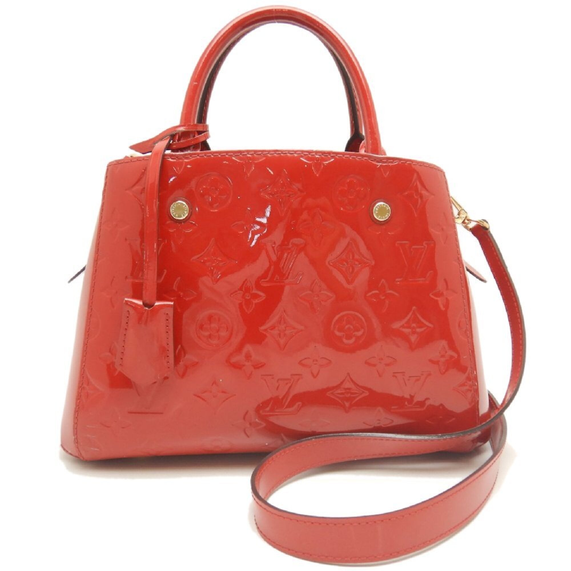 Louis Vuitton Cerise Patent Leather Handbag (Pre-Owned)