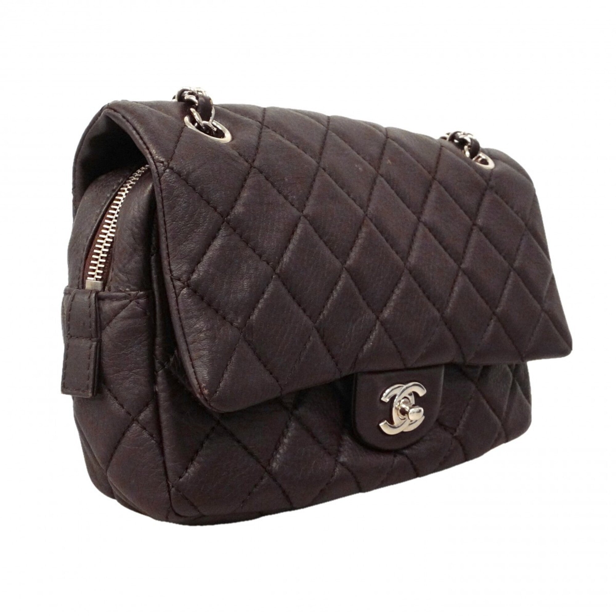 Chanel Brown Leather Shoulder Bag (Pre-Owned)