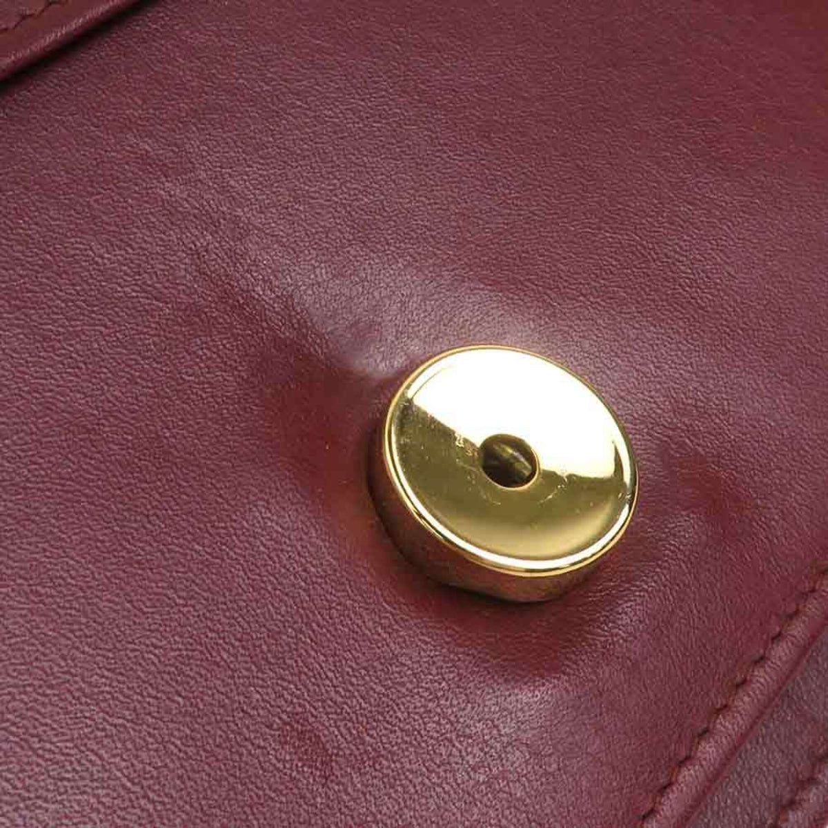 Cartier Burgundy Leather Clutch Bag (Pre-Owned)