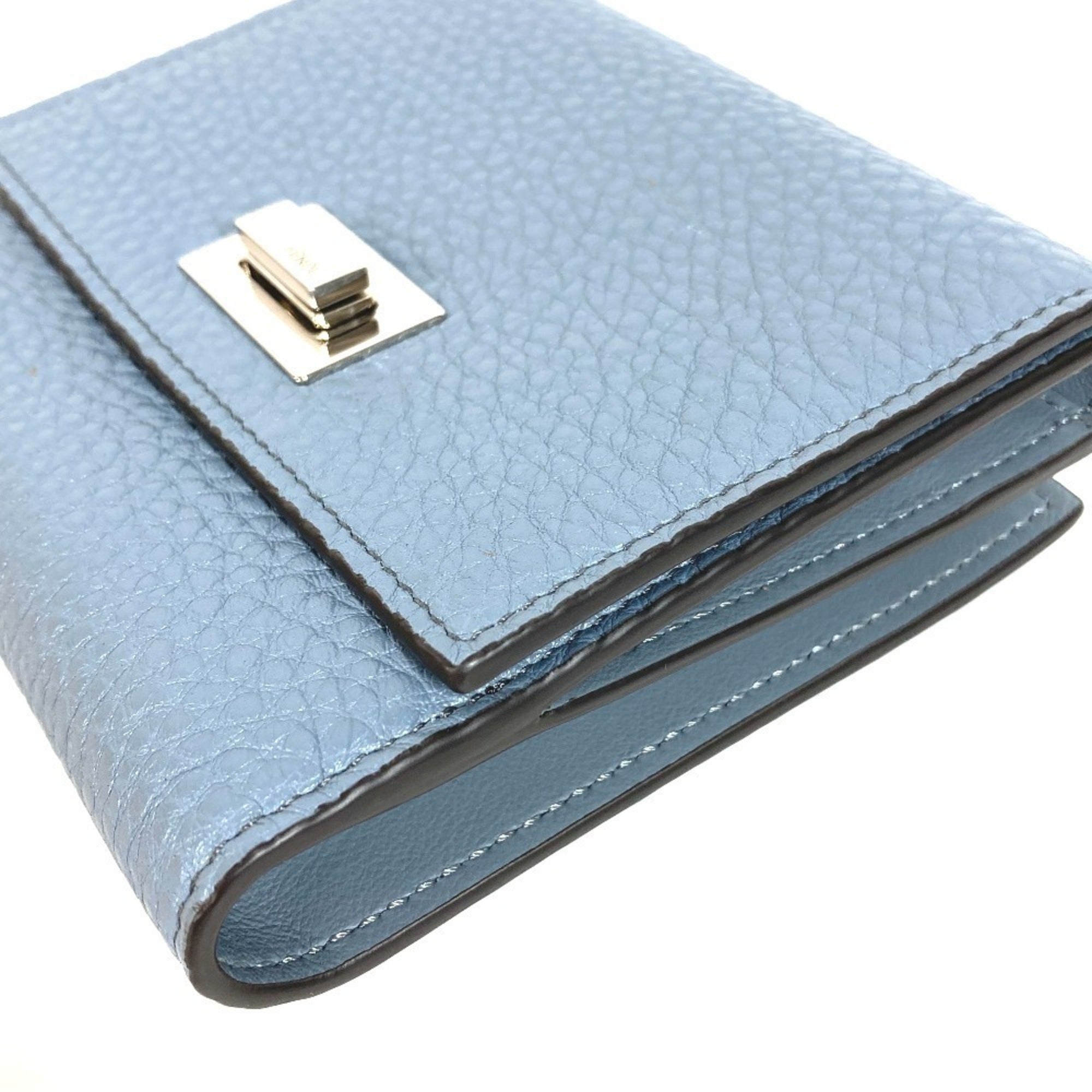 Fendi Blue Leather Wallet (Bi-Fold) (Pre-Owned)