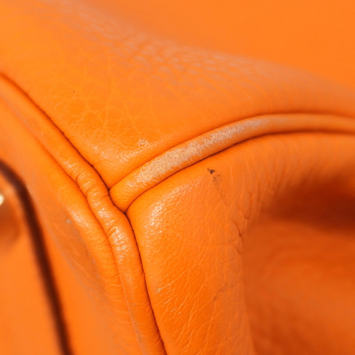 Hermes Orange Togo Leather Handbag (Pre-Owned)