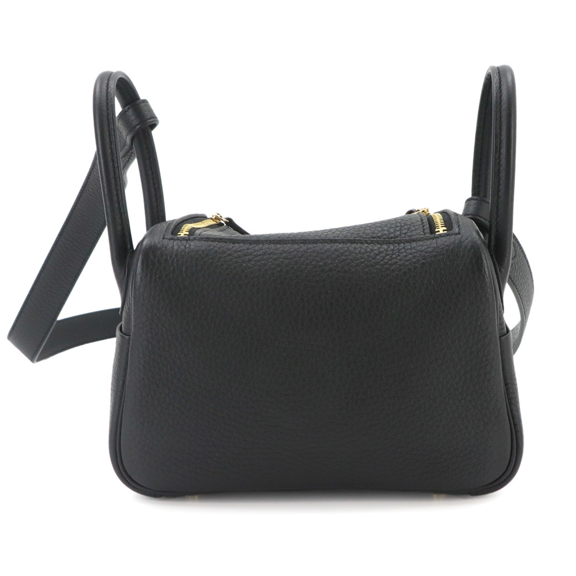 Hermes Black Taurillon Clemence Leather Handbag (Pre-Owned)